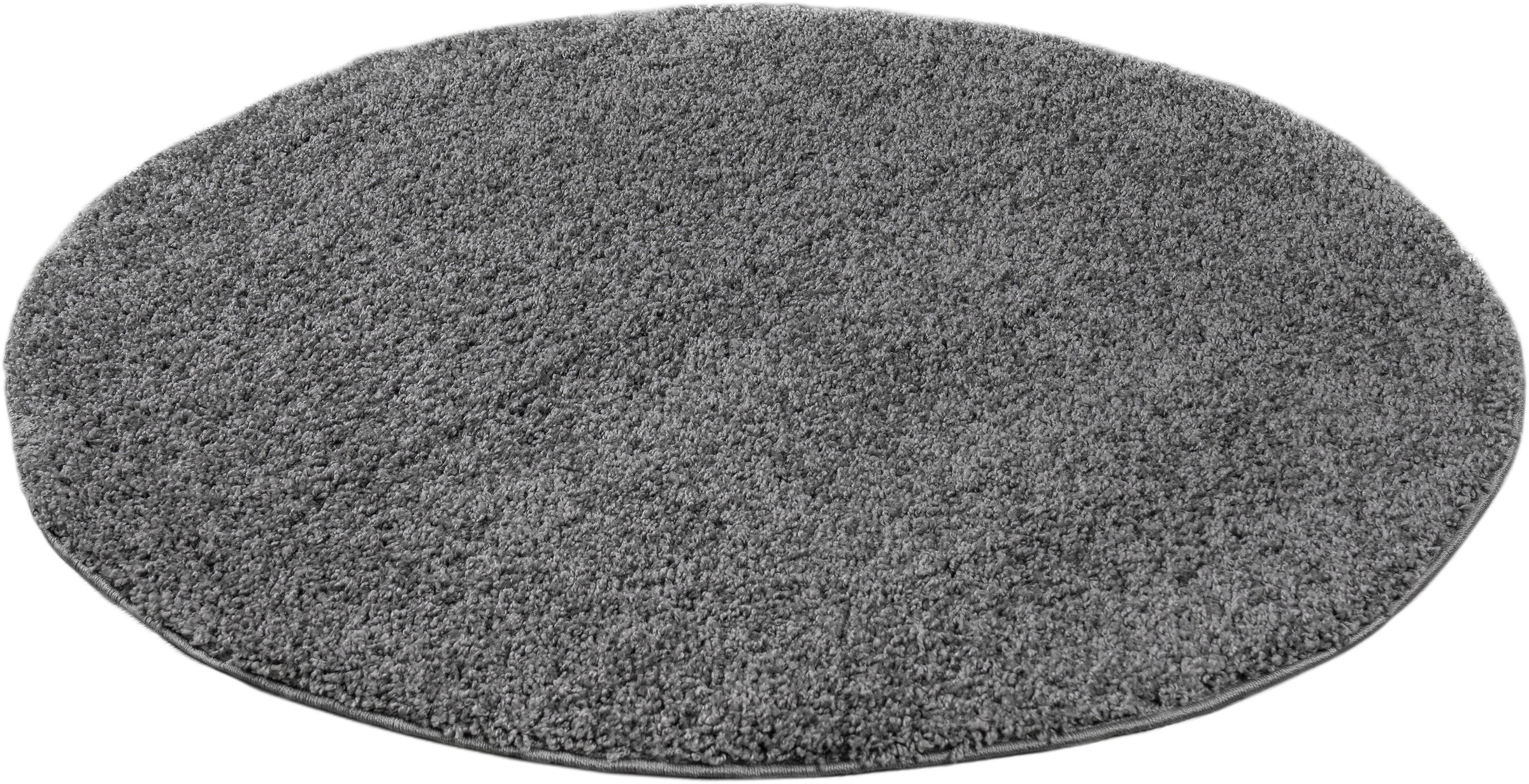Teppich OTTO HOME "Shaggy 30" Gr. 9, grau (stone), H:30mm Ø:140cm, Kunstfaser, Teppiche, Teppich, Teppich in Uni-Farben, besonders weich und kuschelig, Wohnzimmer 3