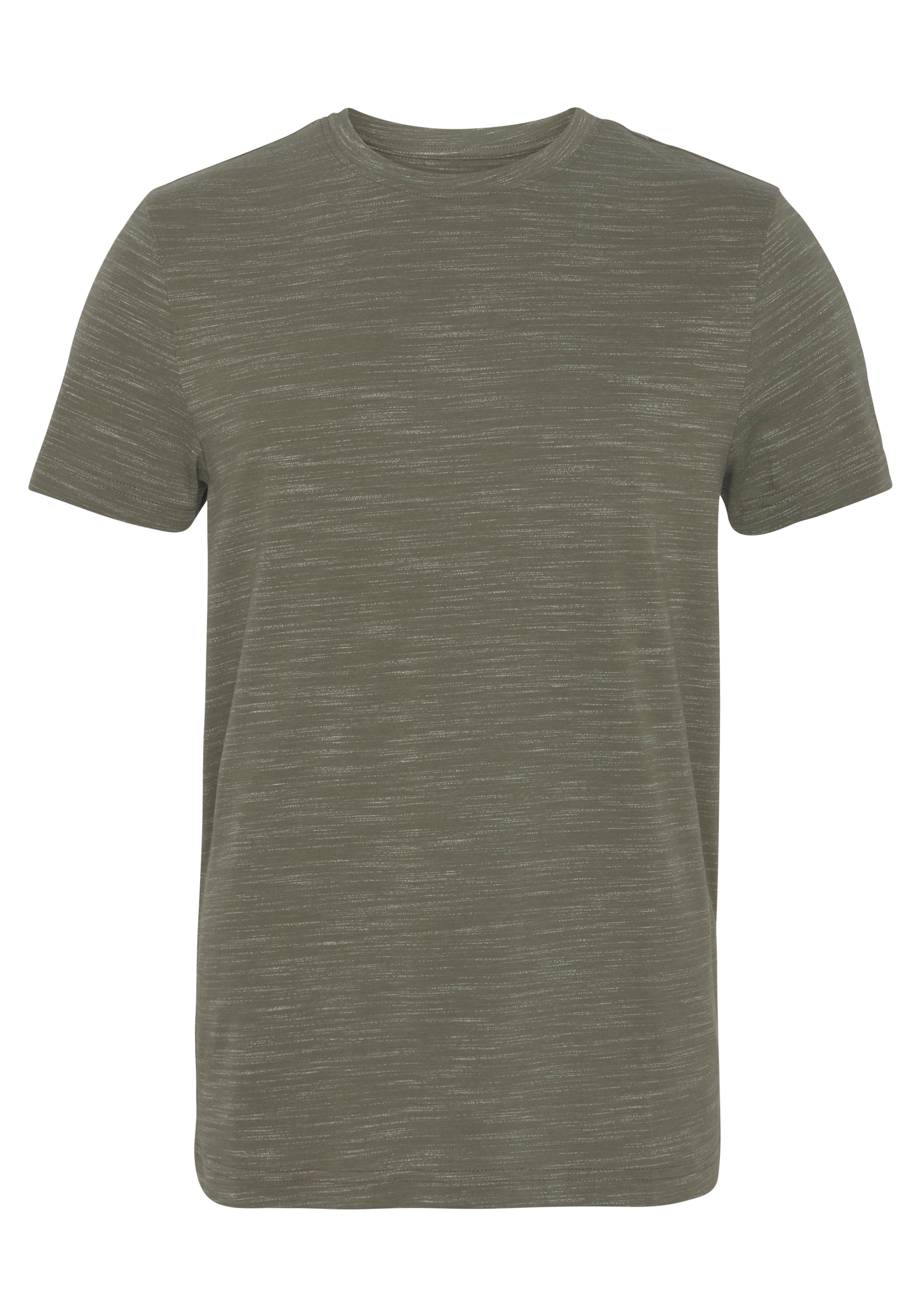 AJC T-Shirt, Kurzarm, Regular Fit, meliert, Rundhalsausschnitt