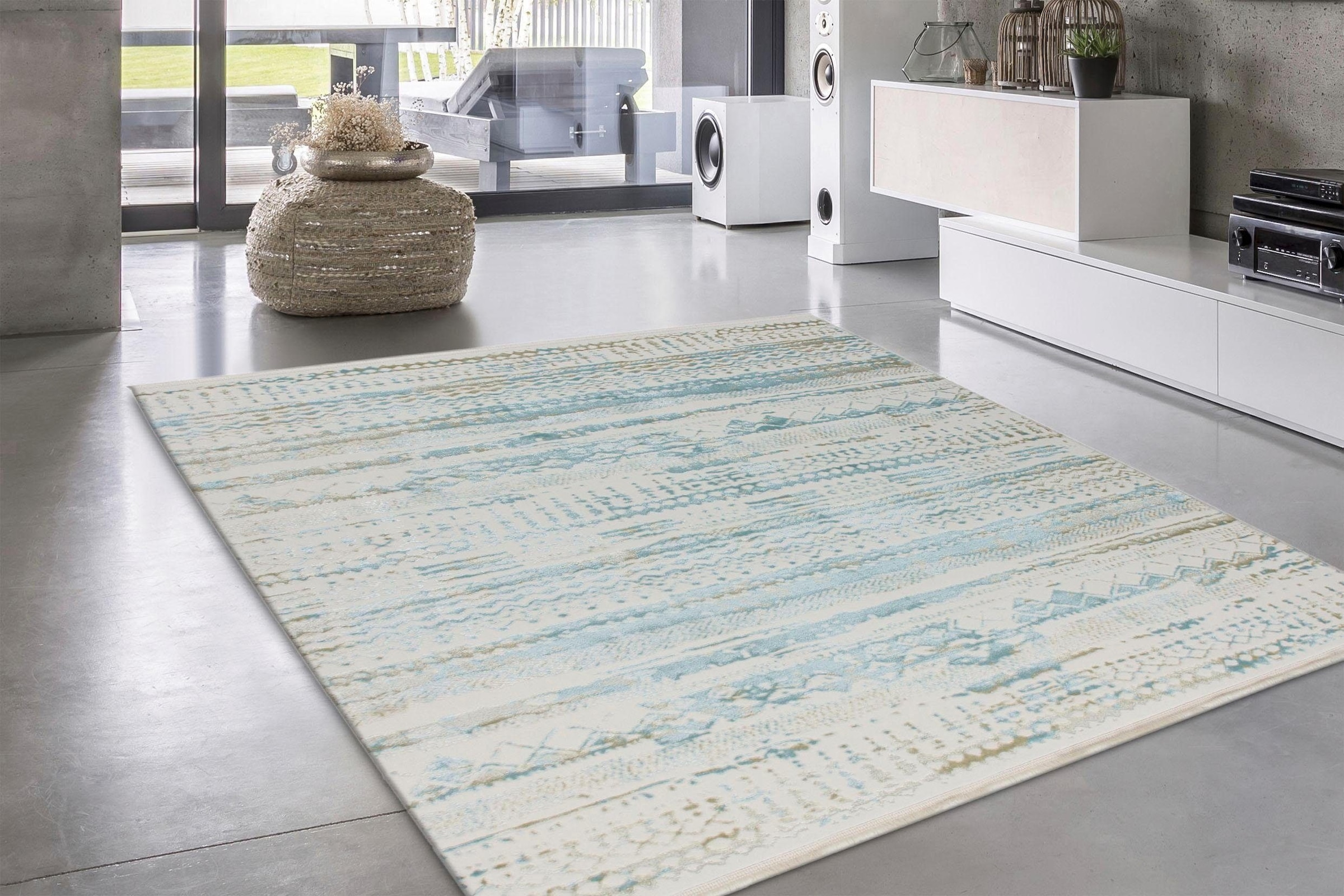 calo-deluxe Teppich »Texsa 250«, rechteckig, 15 mm Höhe, Vintage Design, Wohnzimmer