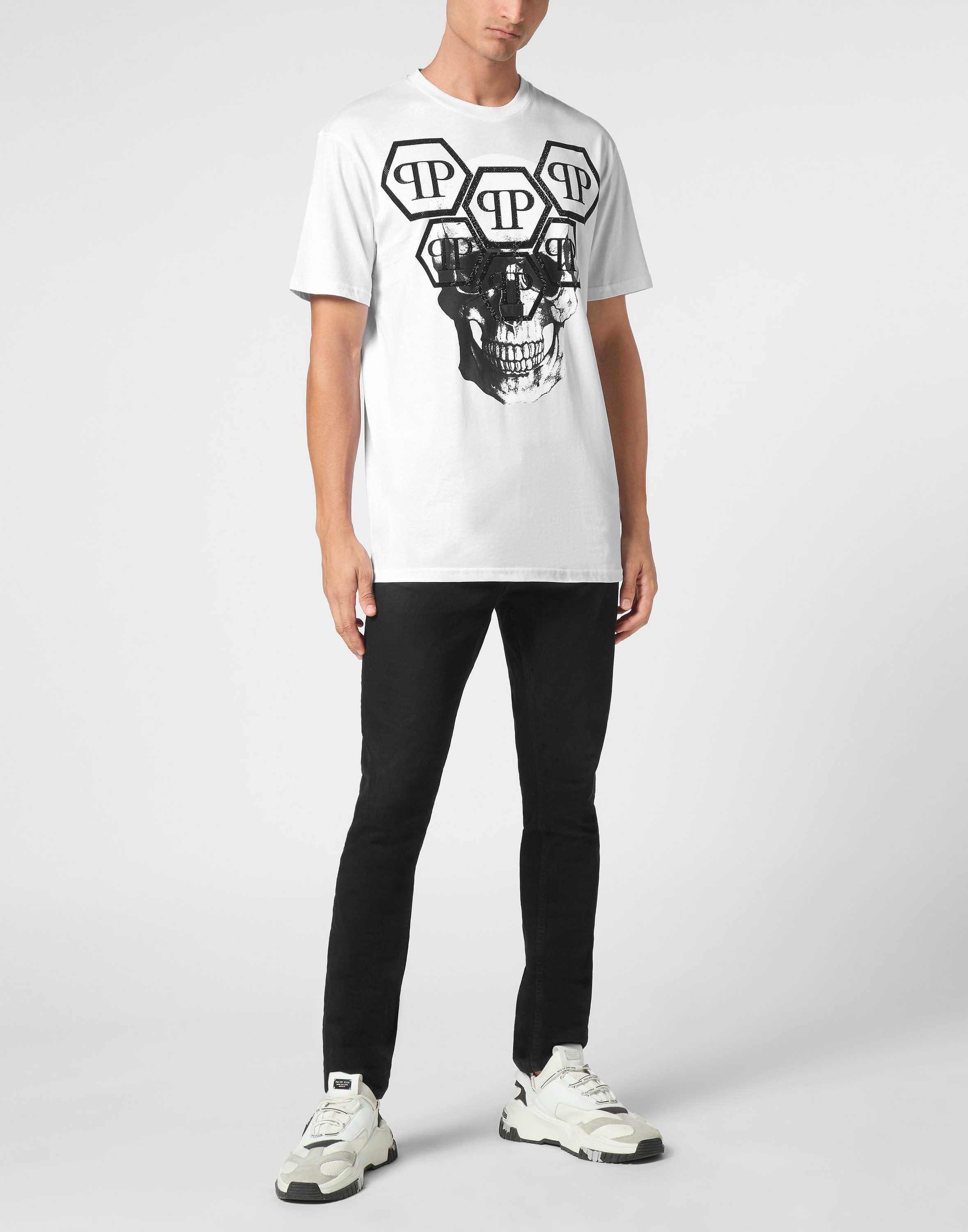PHILIPP PLEIN T-Shirt »Skull Mit Schmucksteinen«