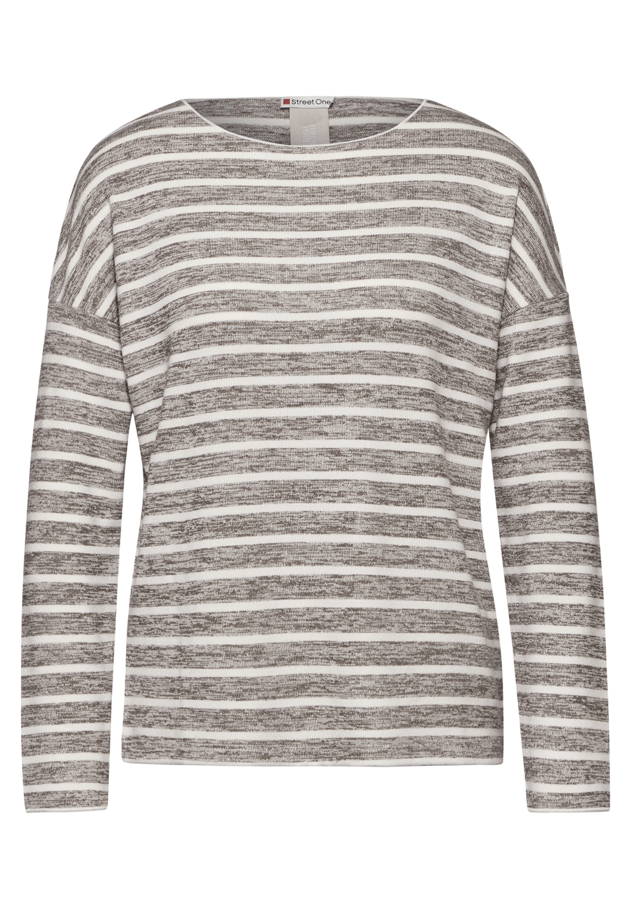 STREET ONE Langarmshirt, aus softem Materialmix