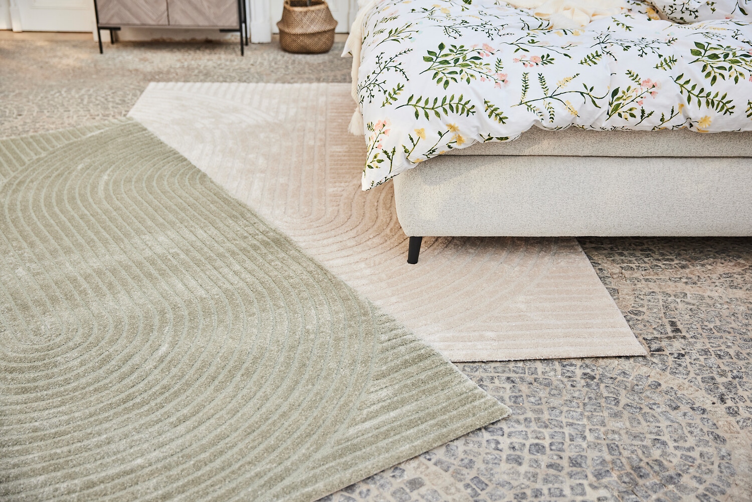 OTTO home Designteppich »Eliaan 3D Optik/Hoch-Tief Effekt« rechteckig 14 mm Höhe hohe Flordichte und angenehm weich, Teppich Wohnzimmer Boho Design