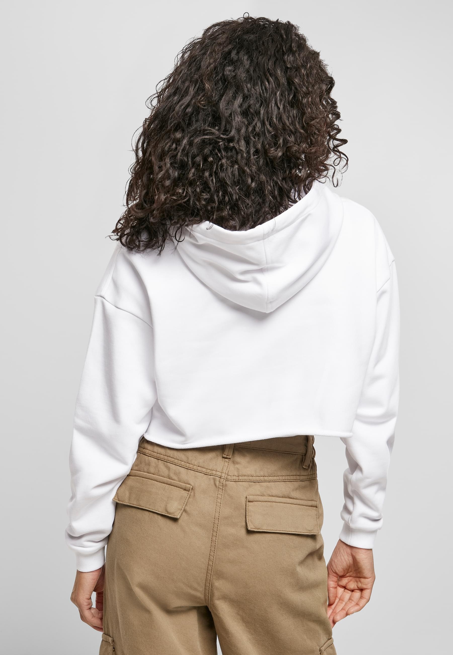 URBAN CLASSICS Rundhalspullover »Urban Classics Damen Ladies Oversized Cropped Hoody«, (1 tlg.)
