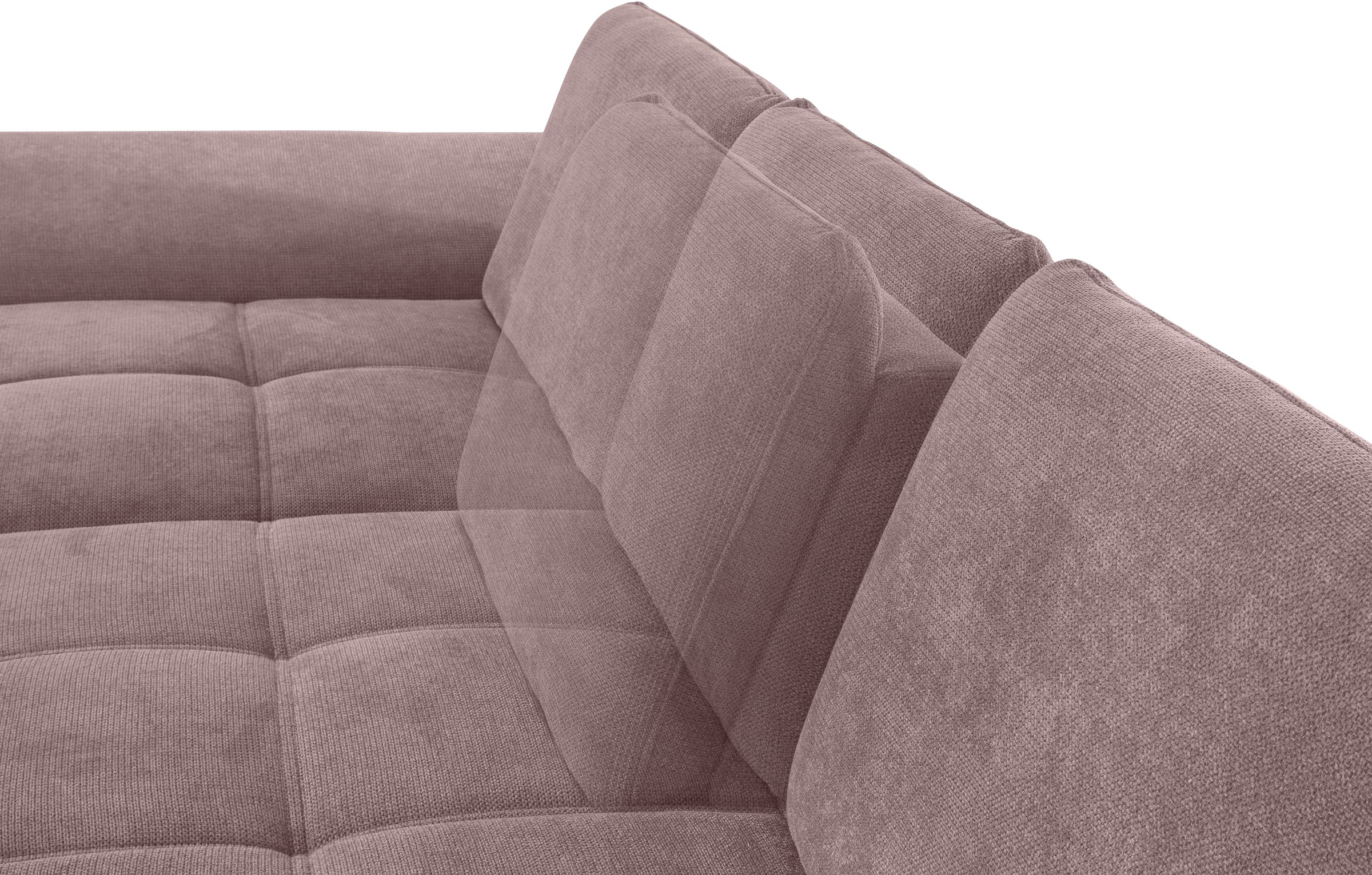 Places of Style Ecksofa Costello, mit Sitztiefenverstellung und Armlehnfunktion, incl. 3 Nierenkissen