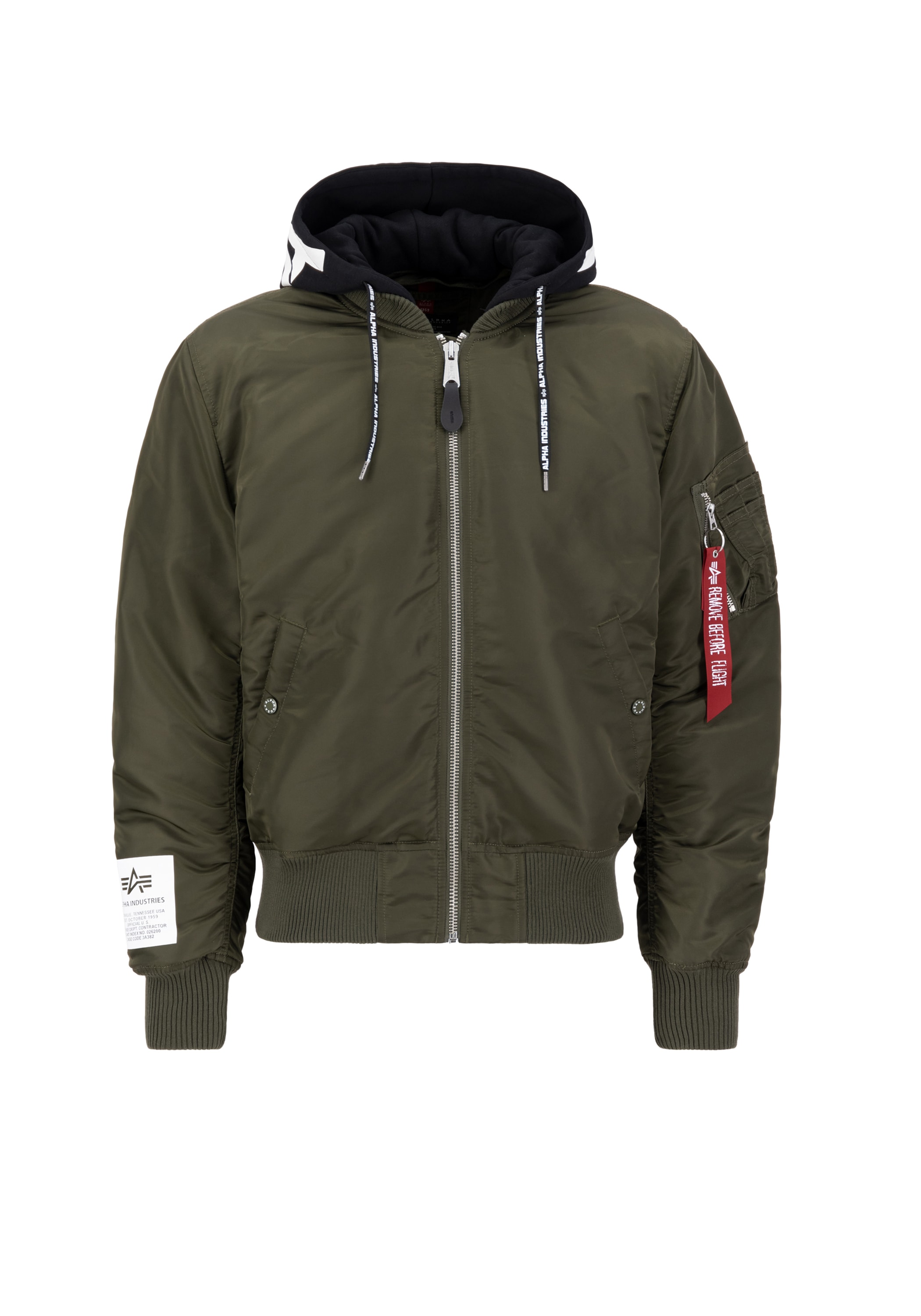 Alpha Industries Bomberjacke "MA-1 Zip Hood Print" günstig online kaufen