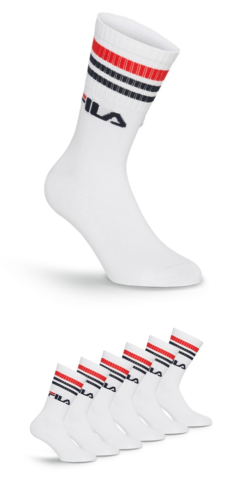 Fila Socken "UNISEX LIFESTYLE PLAIN SOCKS" 3 Paar, 6 Paar tlg. mit Logo-Sch günstig online kaufen