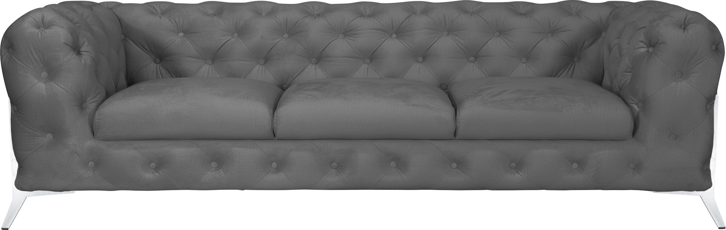 Leonique Chesterfield-Sofa "Amaury", aufwändige Knopfheftung, moderne Chesterfield Optik, Fußfarbe wählbar