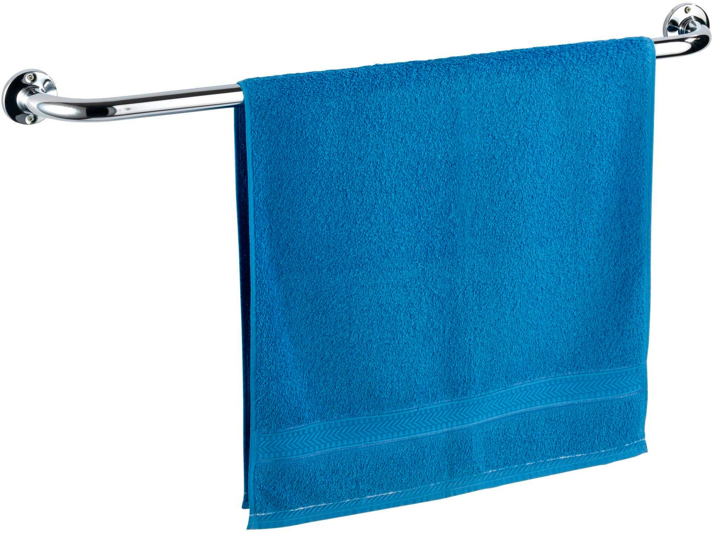 Wenko Badetuchhalter Basic Edelstahl glänzend rostfrei 80 cm günstig online kaufen