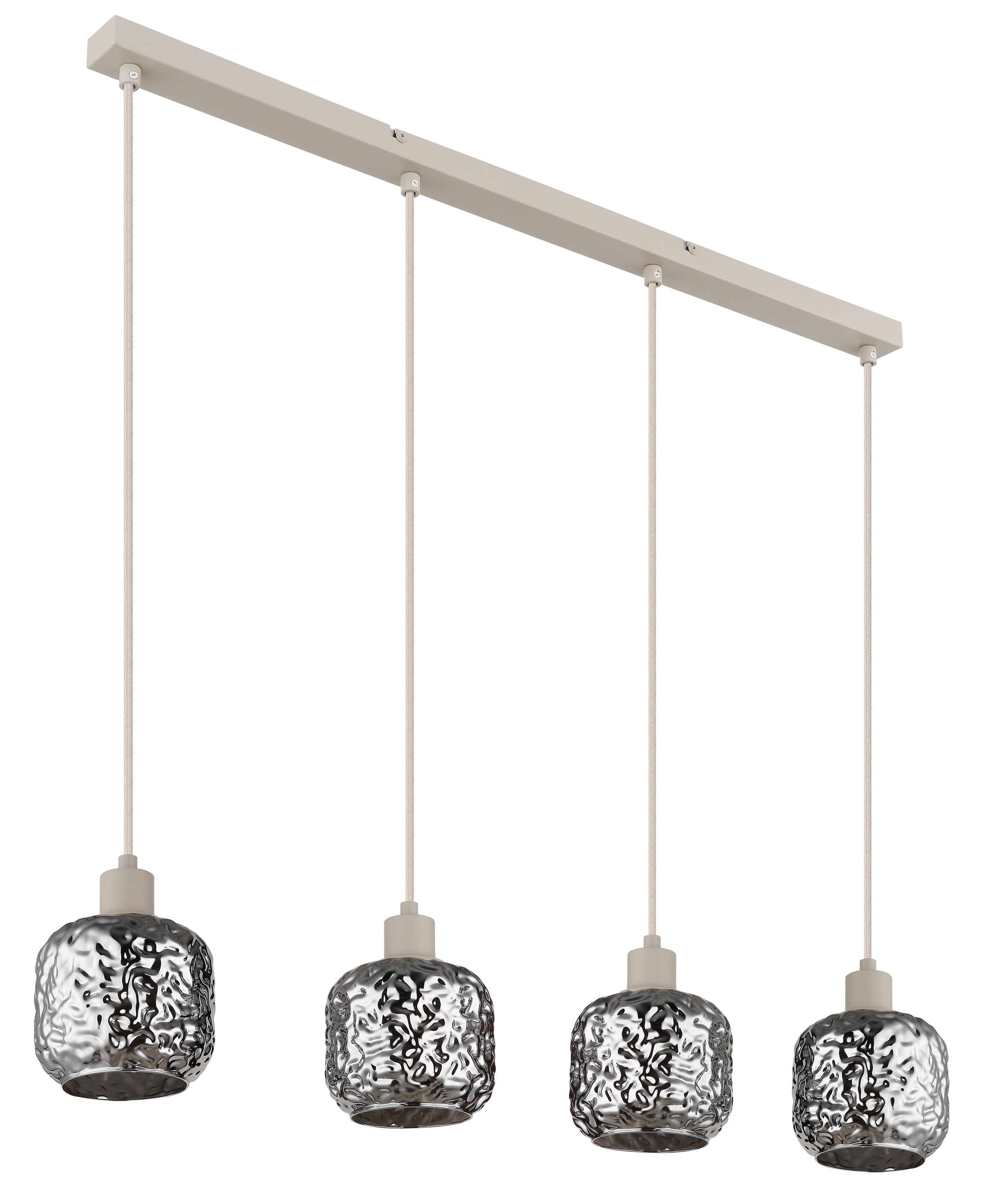 GLOBO LIGHTING Hängeleuchte »ANTONIO« E27 1 Stk. Hängeleuchte für Esszimmer beige Rauchglas