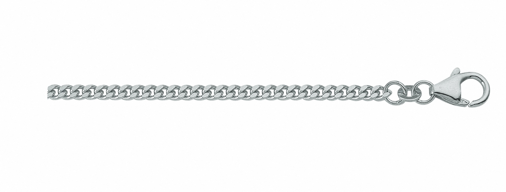 Silberkette ADELIA´S "Damen 925 Silber Flach Panzer Halskette Ø 1,8 mm", silber, Halsketten, Damen, 80, Silber 925 (Sterlingsilber), Silberkette, Silberschmuck für Damen