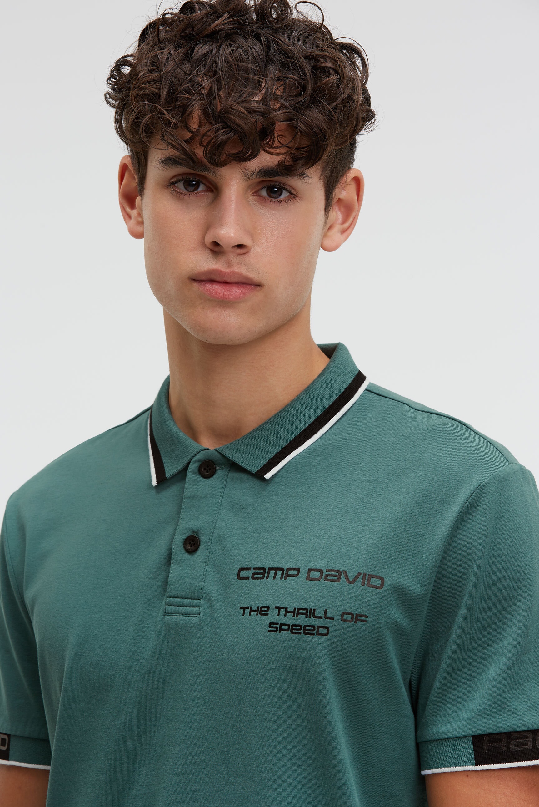 CAMP DAVID Poloshirt mit Baumwolle