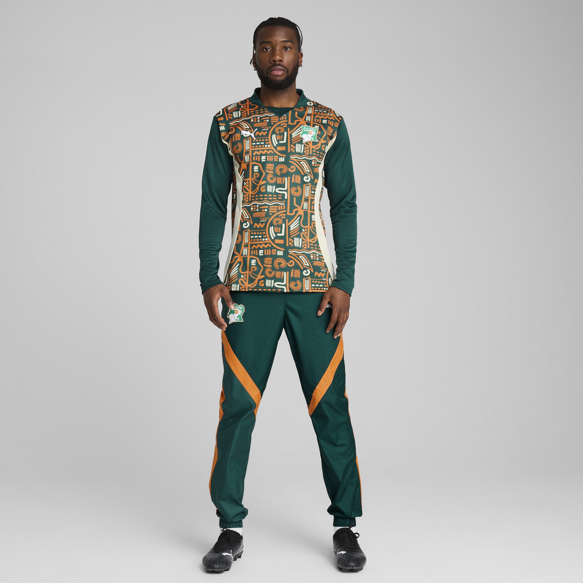 PUMA Sweatshirt »Elfenbeinküste 2025 Pre-match Langarm-Sweatshirt Herren«
