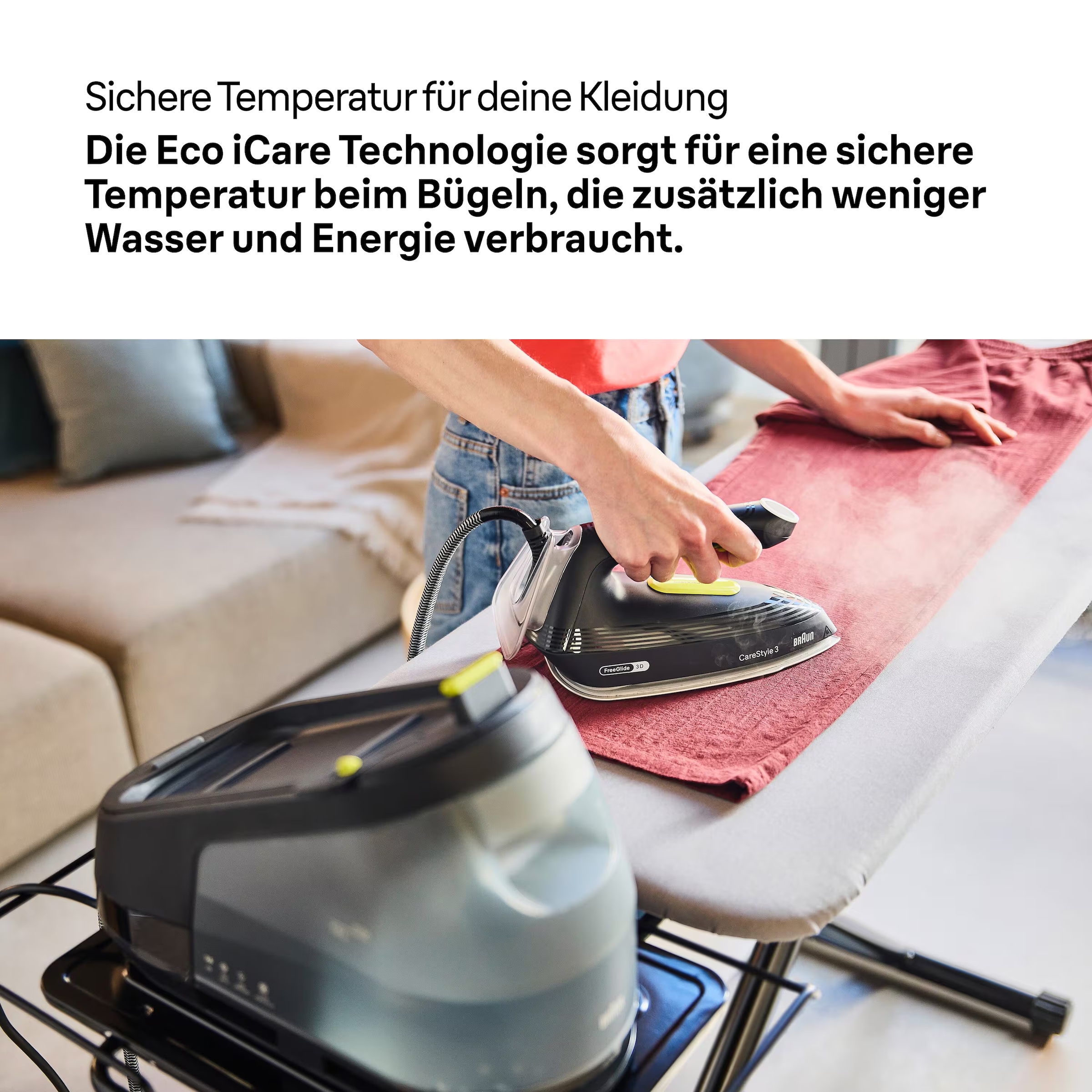 Braun Dampfbügelstation »CareStyle 3 IS 3257 BK« 1.800 ml Wassertank