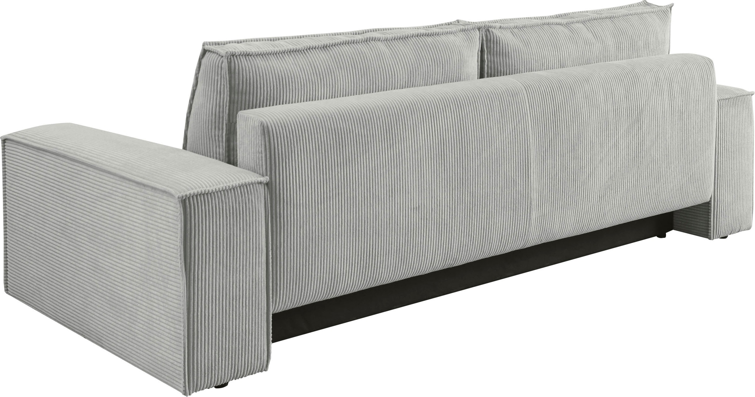 Home affaire 3-Sitzer »SHERWOOD Schlafsofa (257cm) Cord, Samtvelours, Vintage-Lederoptik«, Schlaffunktion mit Bettkasten (ca. 136/200cm)