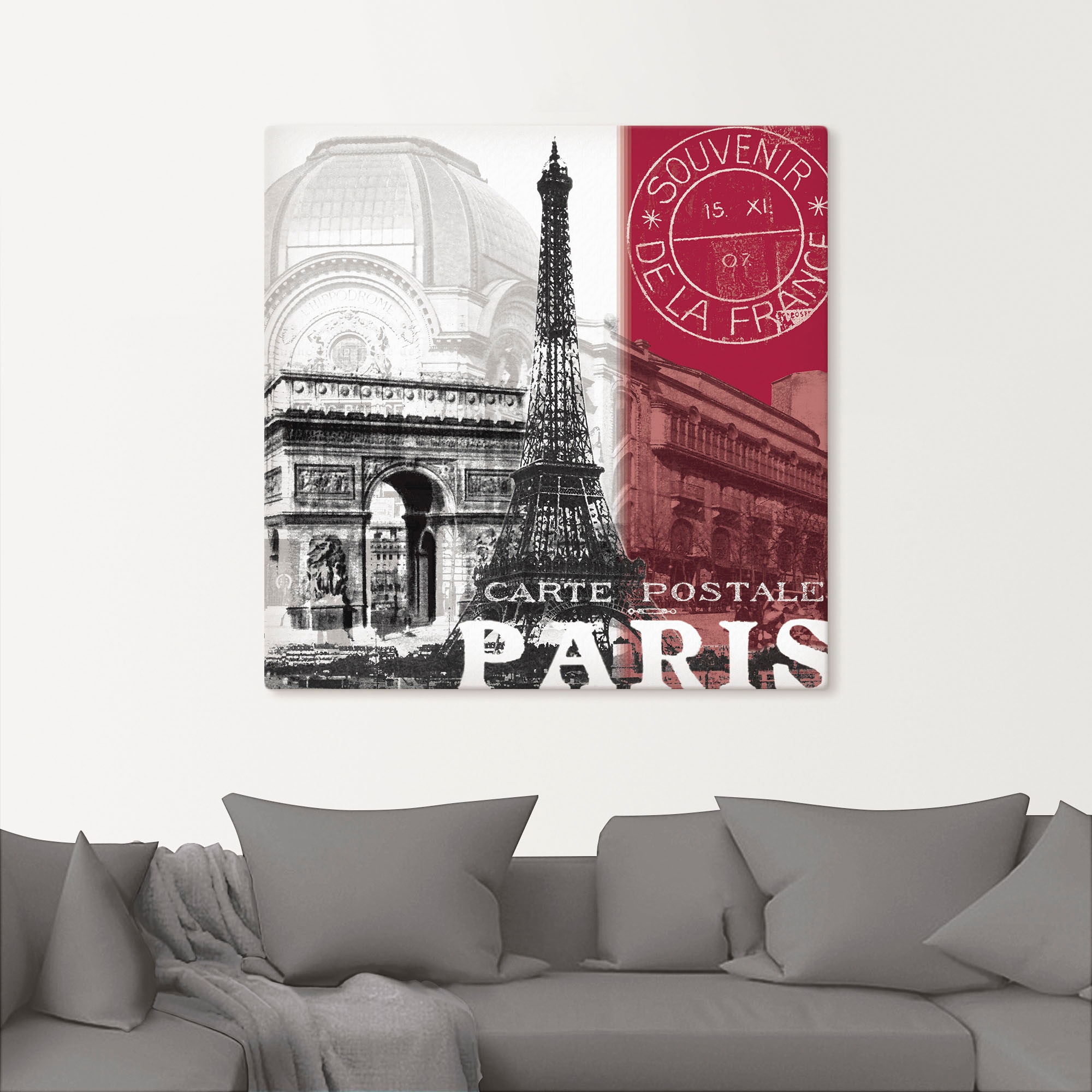 Artland Wandbild »Paris«, Gebäude, (1 St.), als Alubild, Outdoorbild, Leinwandbild in verschied. Größen