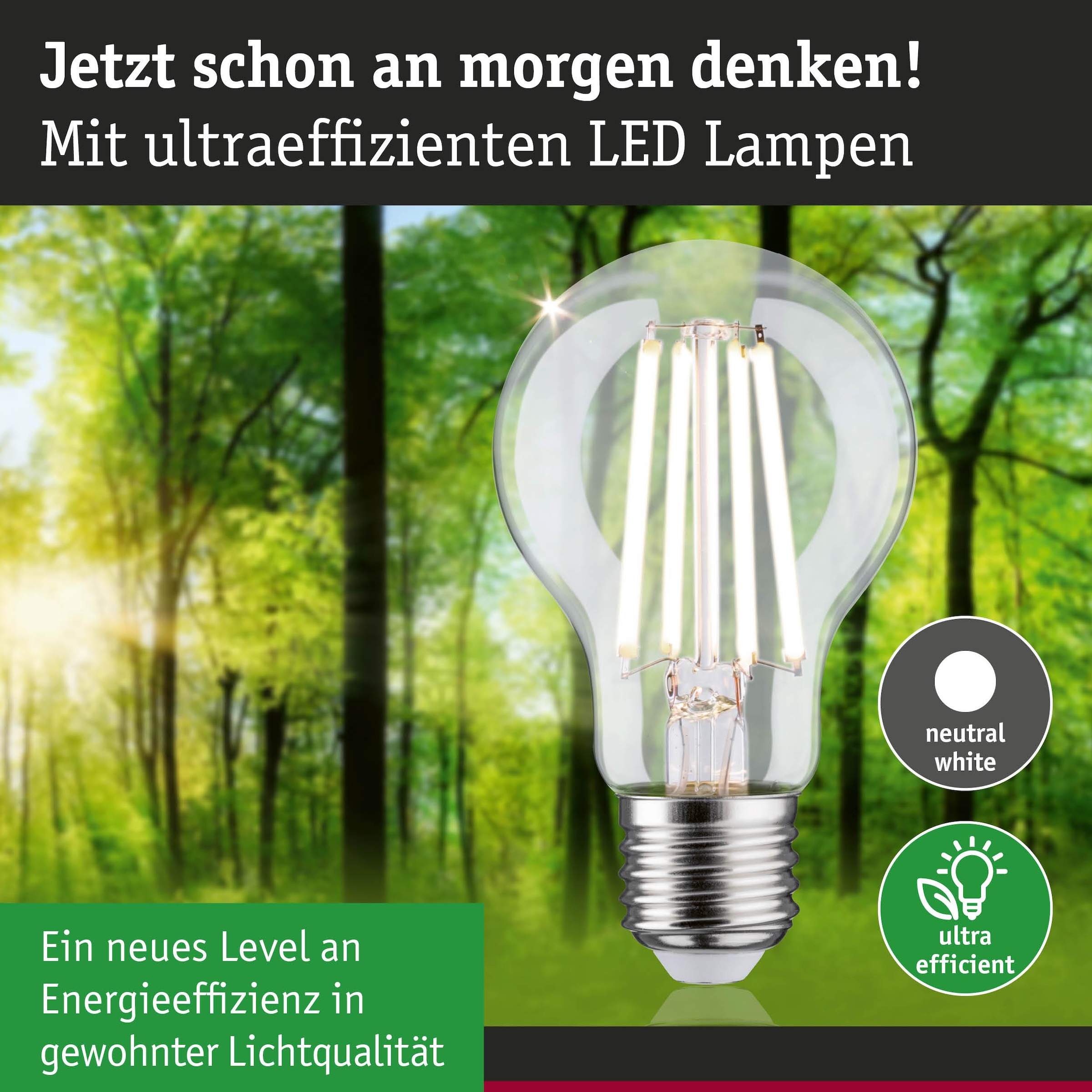 Paulmann LED-Leuchtmittel »Eco-Line AGL 840lm 4,5W 4000K dim klar 230V« E27 1 Stk. Neutralweiß