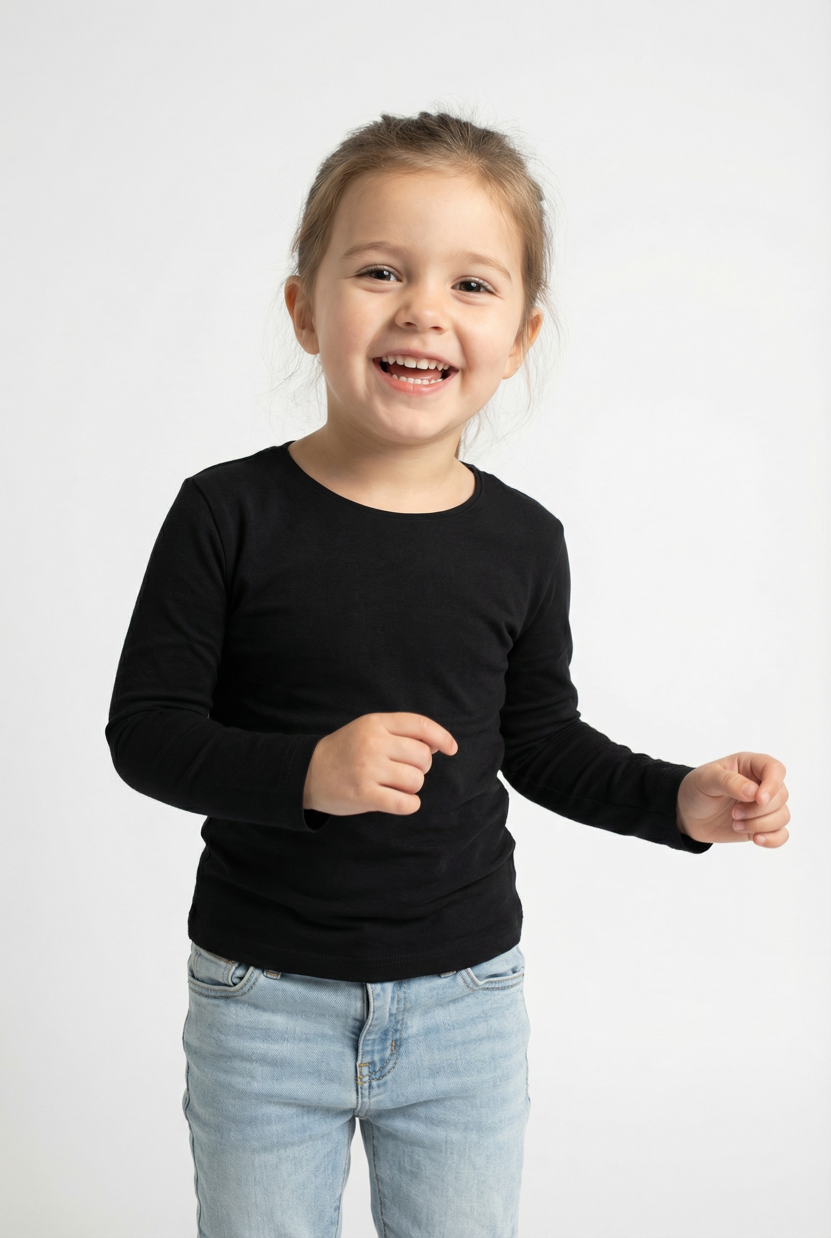 happy girls Langarmshirt in Basic-Form