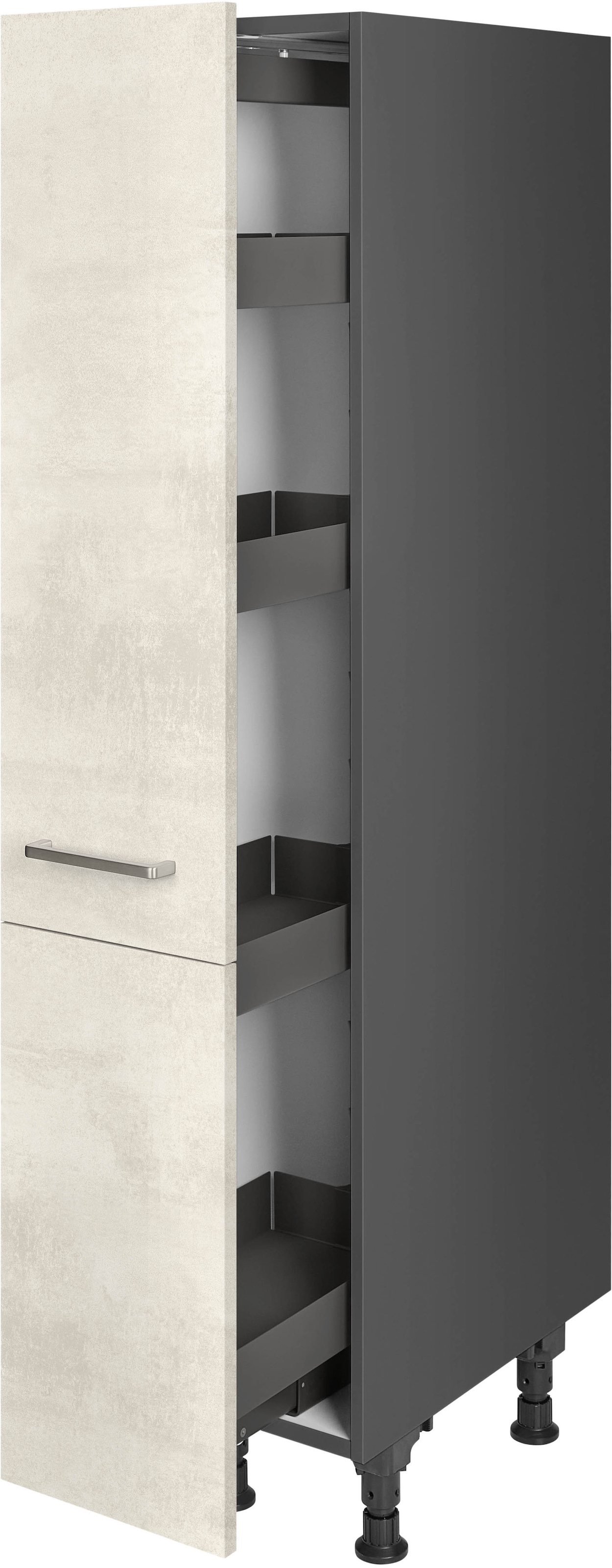 nobilia® Apothekerschrank »"Riva", mit 4 Einhängekörben, Breite 30 cm, Höhe 167,8 cm,«, vormontiert, Ein- und Auszugsdämpfung SoftStoppPro