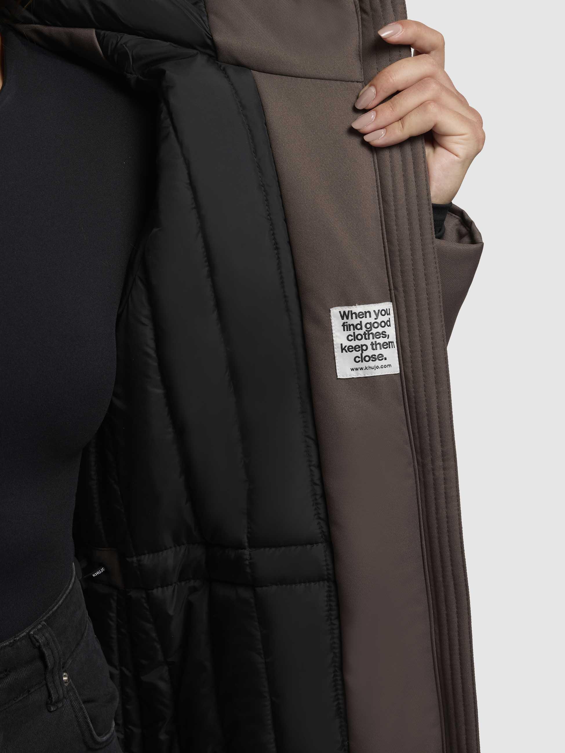 khujo Kurzmantel »Yaak3-YM«, urbaner Damen Parka mit gestepptem Innenfutter