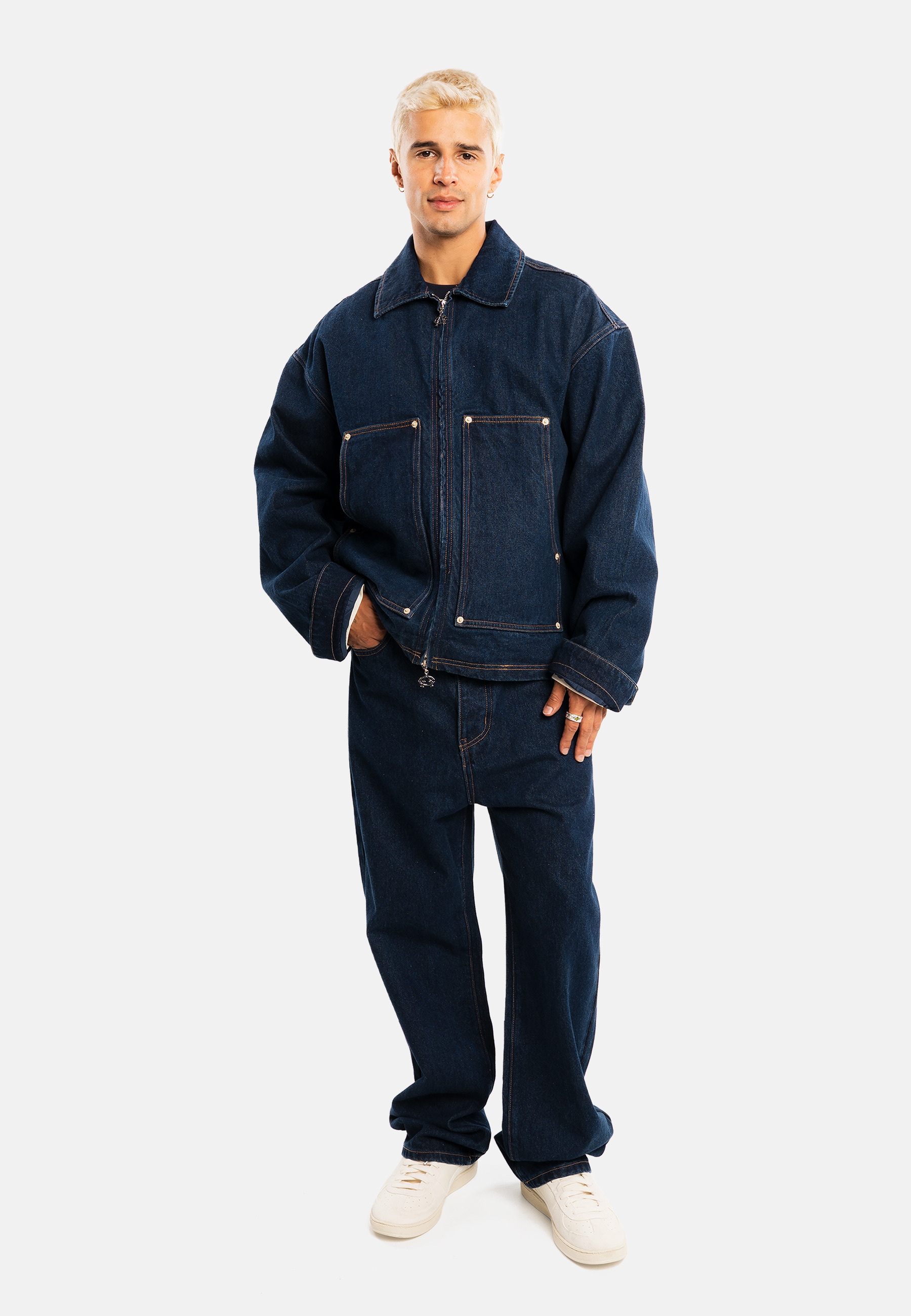 Another Cotton Lab Jeansjacke »Another Cotton Lab Another Indigo Jacket« 1 Stk. tlg. ohne Kapuze