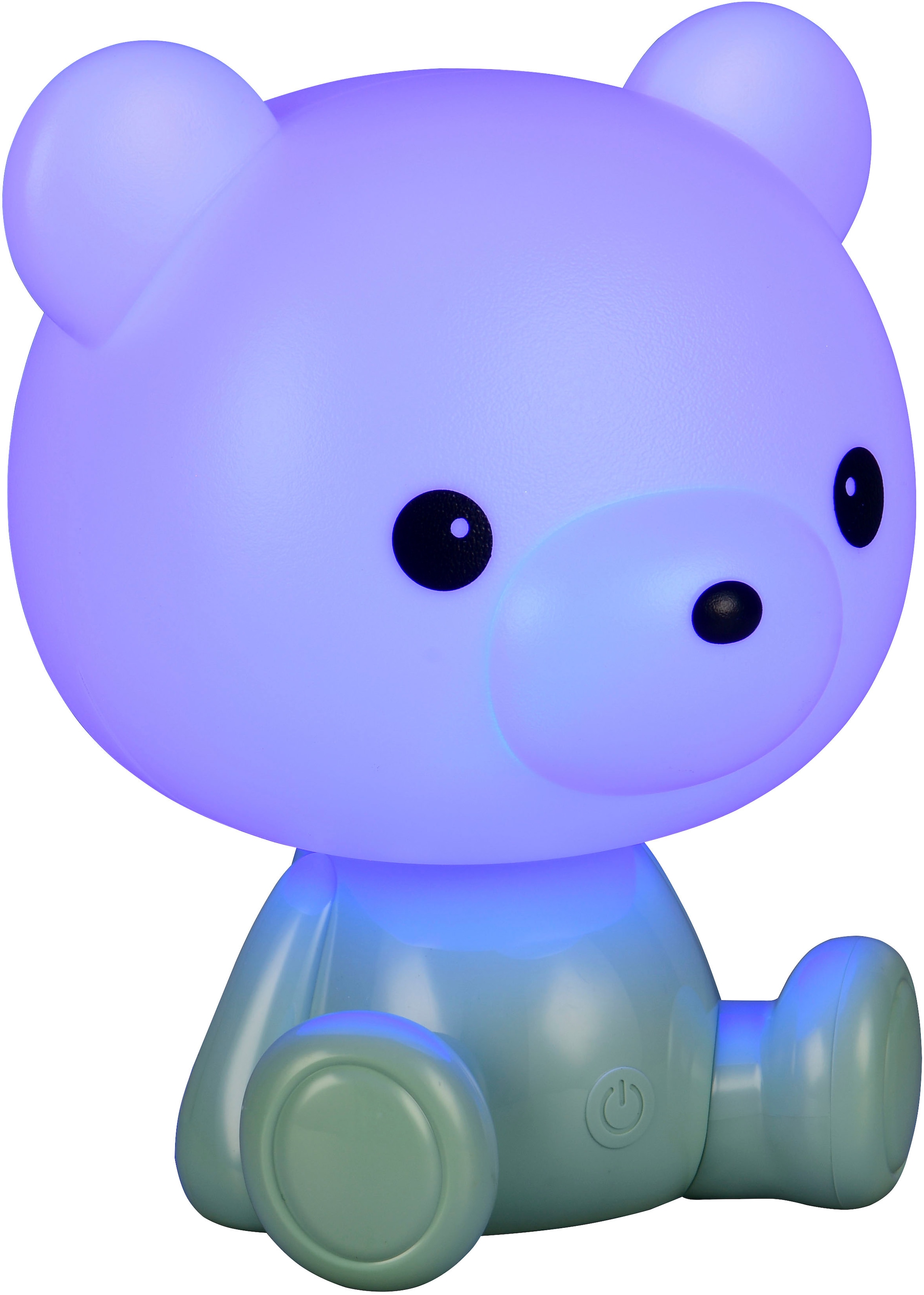 REALITY Leuchten LED Tischleuchte »CUTIE, Kinderzimmer Tischleuchte Nachttischleuchte Bären Optik, RGB«, 1 flammig, Leuchtmittel LED-Board | LED fest integriert, 0,3W 30 Lumen warmweiß 3000K, RGB Farbwechsel Modus, USB-Anschluss