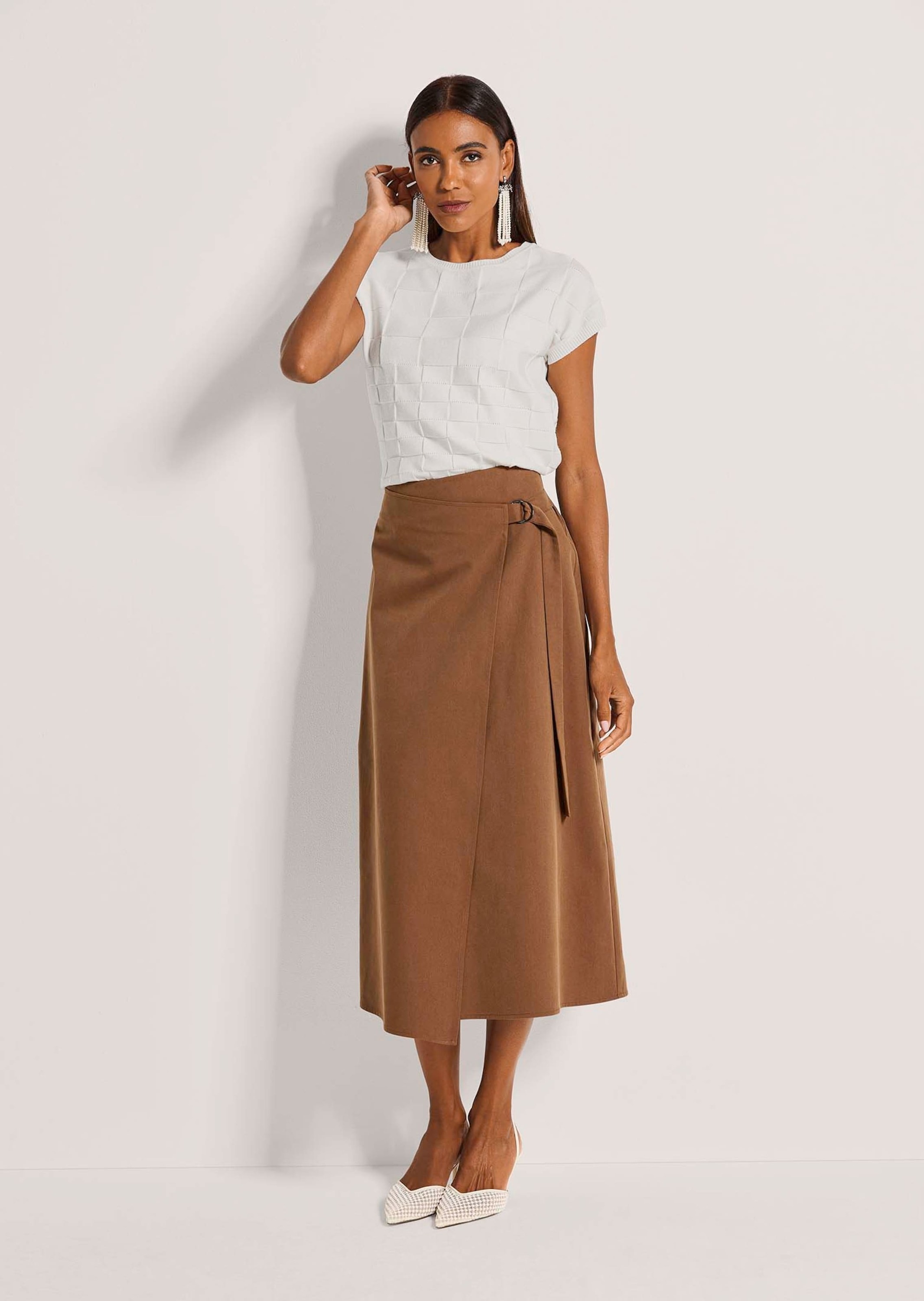 MADELEINE Midirock "Midirock Stilvoller Wickelrock mit Bindeband" Rock in W günstig online kaufen