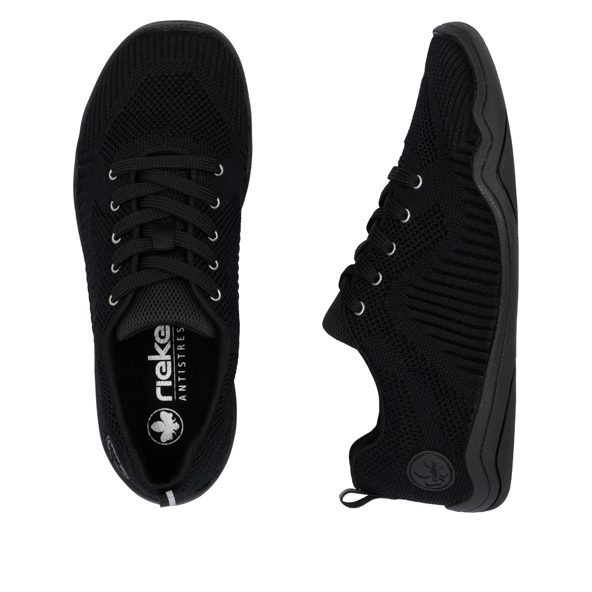 Rieker Sneaker, Barfußschuh, Schnürschuh, Halbschuh mit Schaftrandpolsterung