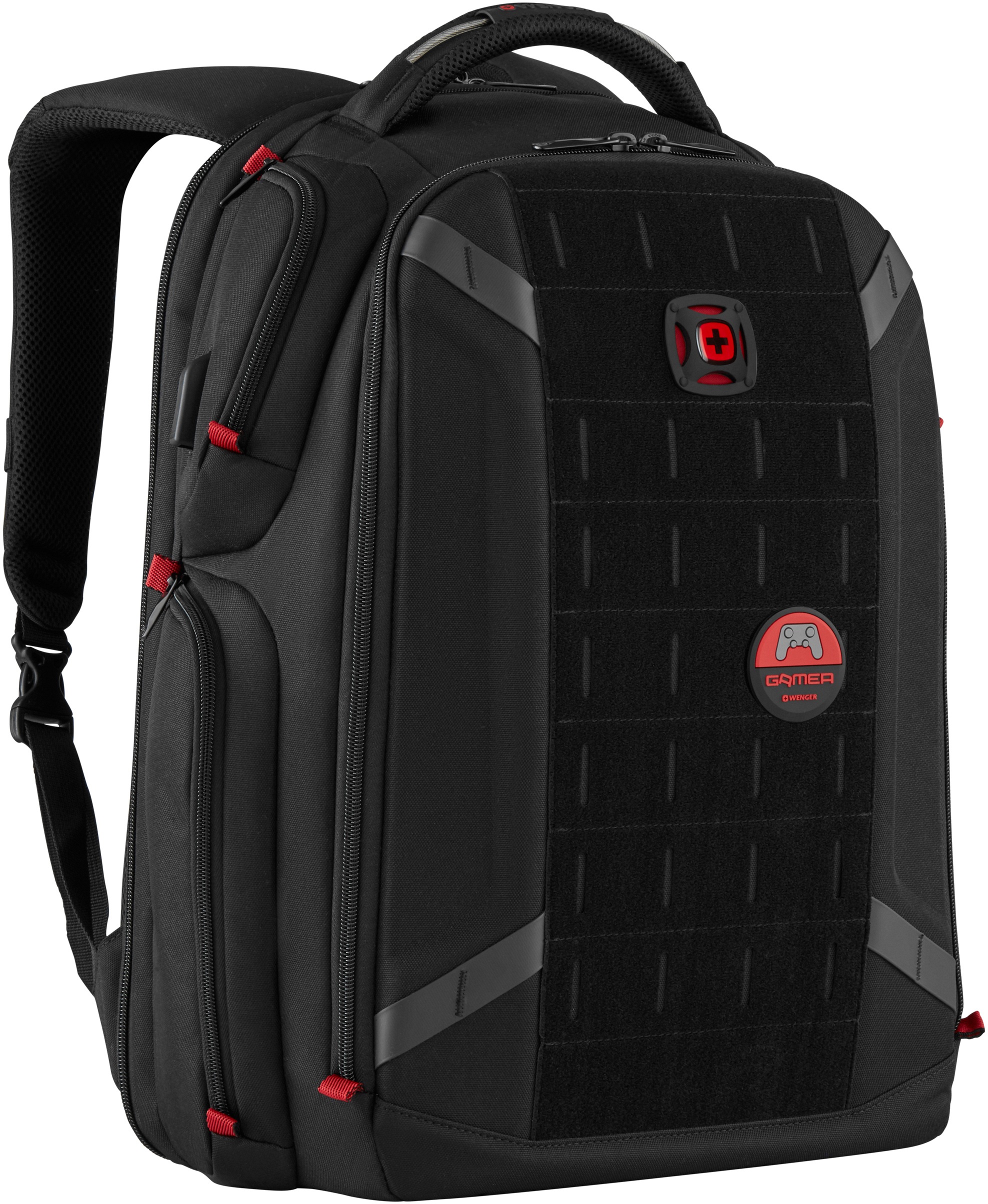 Wenger Laptoprucksack »PlayerOne bis für Gaming-Laptop-Rucksack BAUR 17,3 inklusive 17,3 | kaufen Zoll; online schwarz«, USB-Schleuse Zoll, Laptops