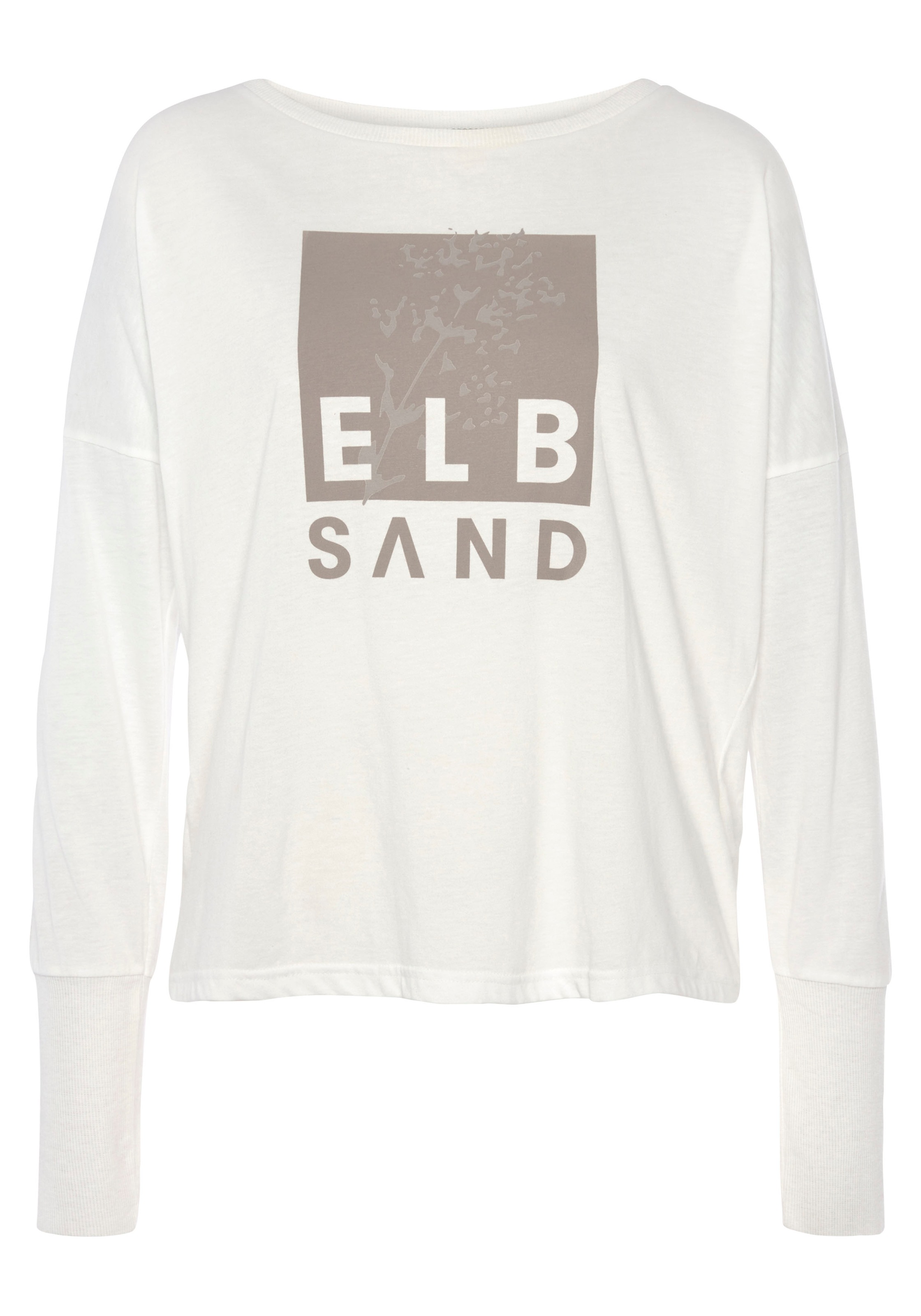 Elbsand Langarmshirt "Irpa" mit Logodruck, Baumwoll-Mix, sportlich-casual günstig online kaufen