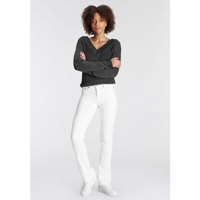 »in Washed-Optik«, online bestellen Washed-Optik BAUR Strickpullover | Arizona