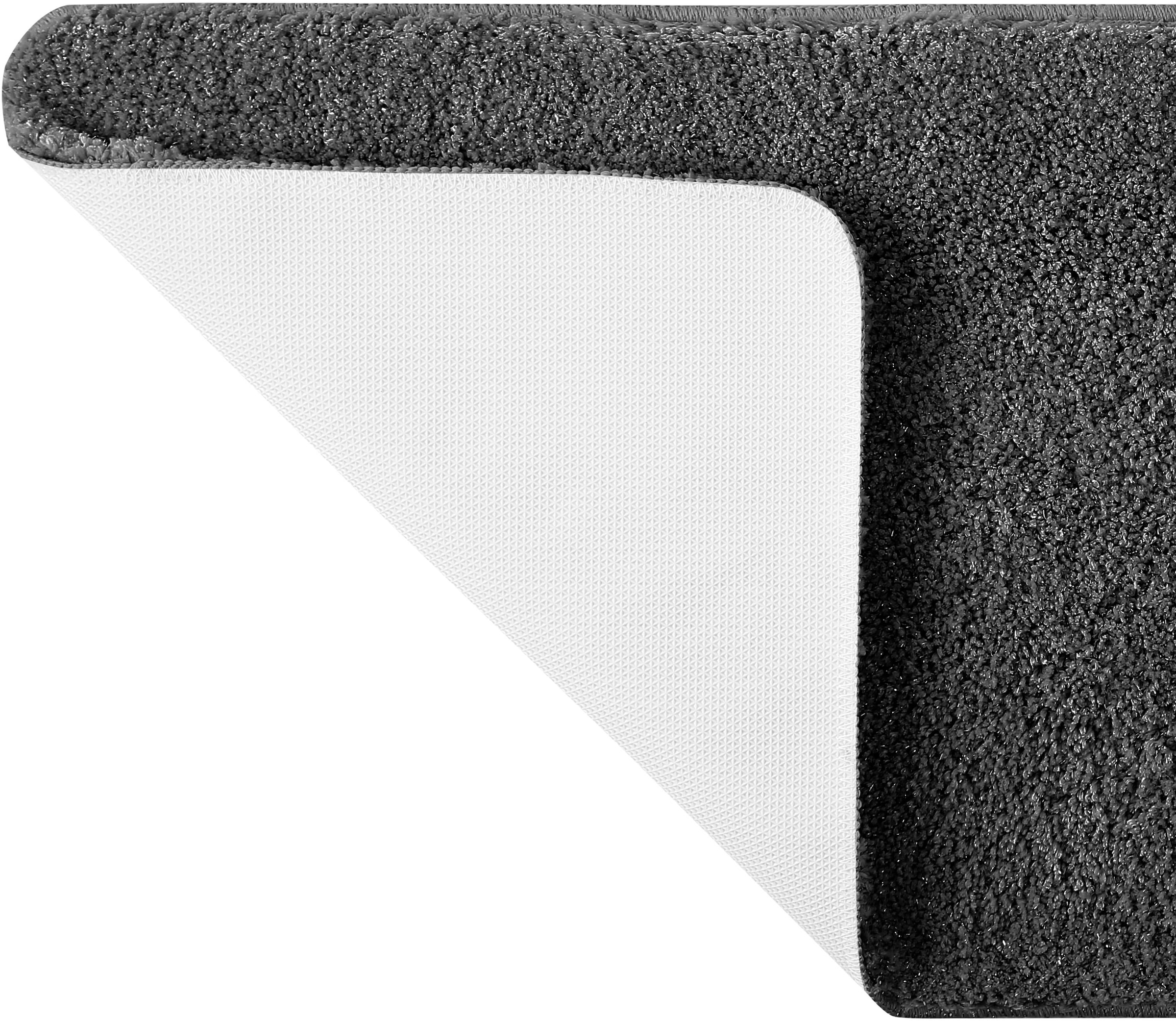 my home Badematte »Glitzer, Badvorleger, Badezimmer Teppich«, rutschhemmend beschichtet, fußbodenheizungsgeeignet-schnell trocknend-strapazierfähig, Badteppich, Akzente durch Glitzer-Garn