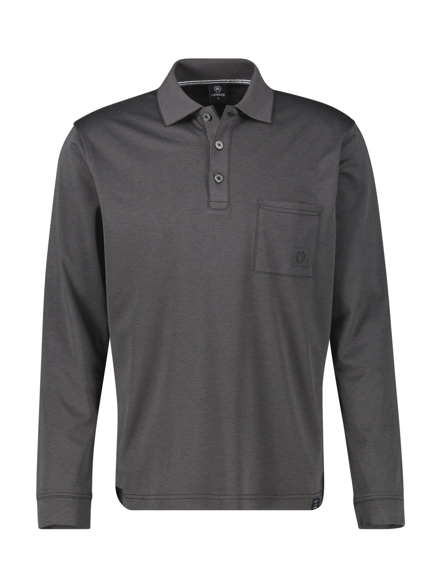 LERROS Langarm-Poloshirt, mit Logo-Stickerei