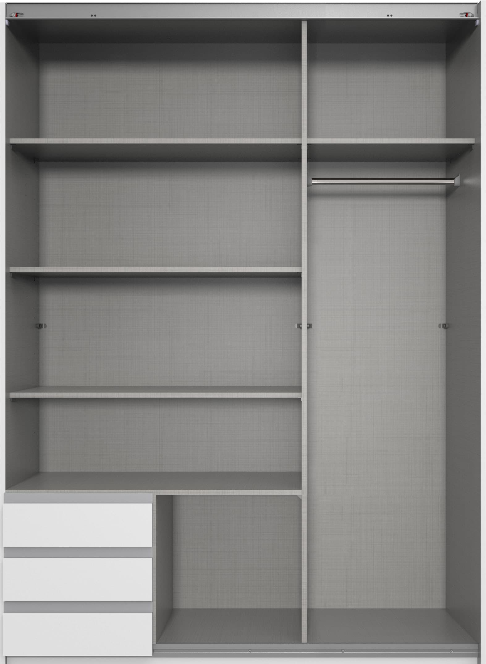 Wimex Schwebetürenschrank »Emden moderner Kleiderschrank mit Spiegel und Schubladen BESTSELLER«, Schlafzimmer Schrank Garderobenschrank mit Schwebetüren Topseller