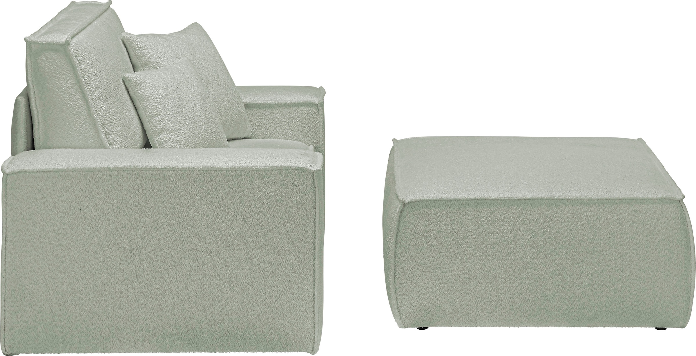 andas Loveseat »Finnley«, (2 St.), Loveseat und Hocker im Set, passend zur Polster-Serie Finnley