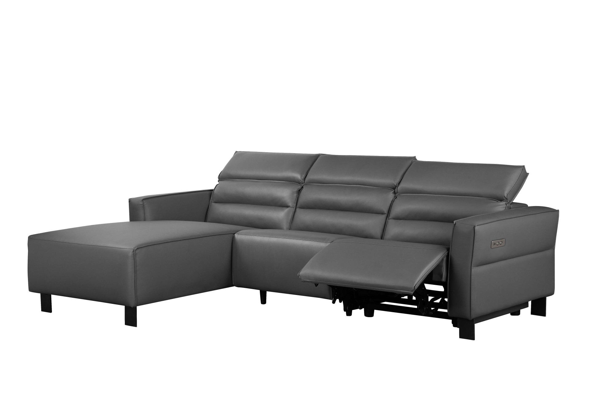 Places of Style Ecksofa »Carpari, L-Form, 263 cm, manuelle o. elektrische Relaxfunktion,«, USB A/C und Kopfteilverstellung