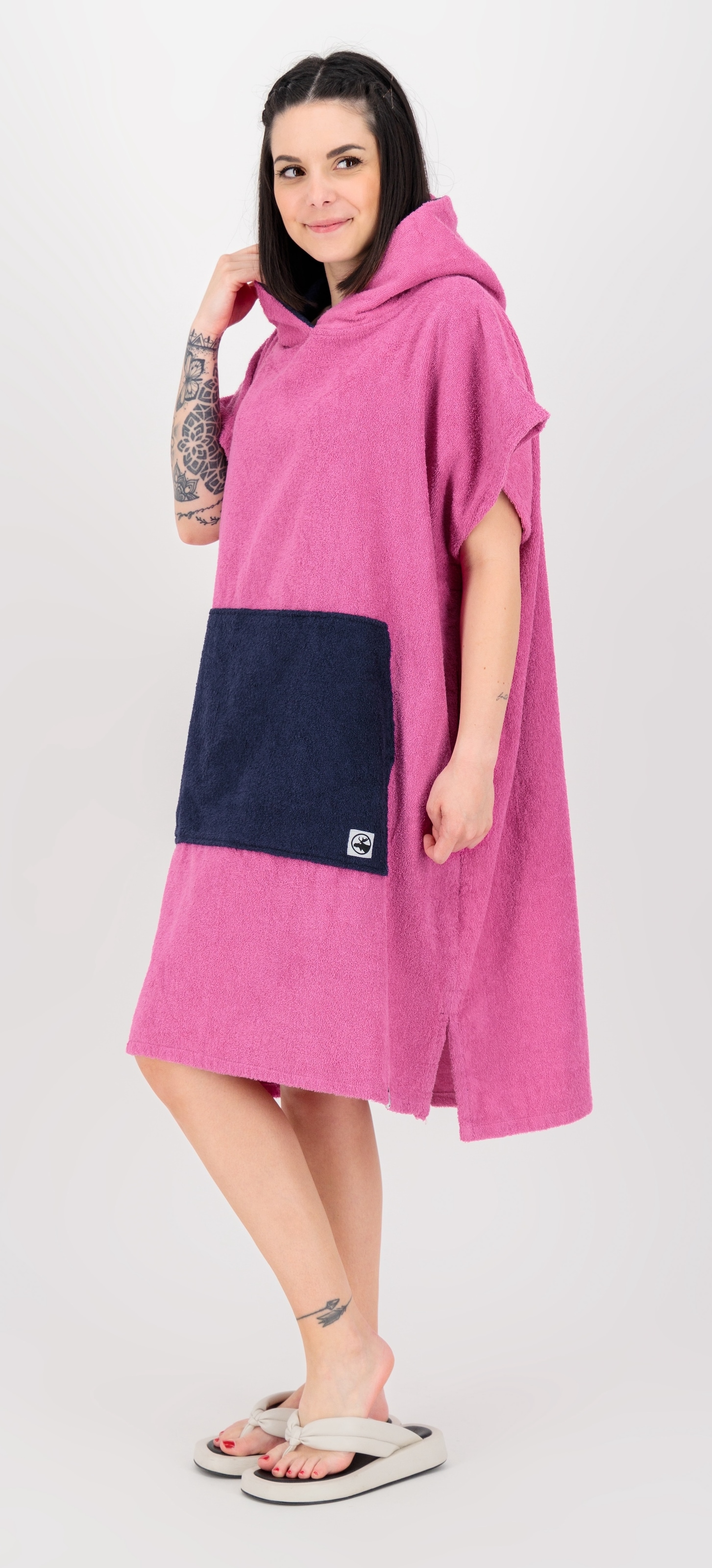 DEPROC Active Poncho »Badeponcho PARLEE BEACH«, Badeponcho mit großer Kängurutasche und Innentasche