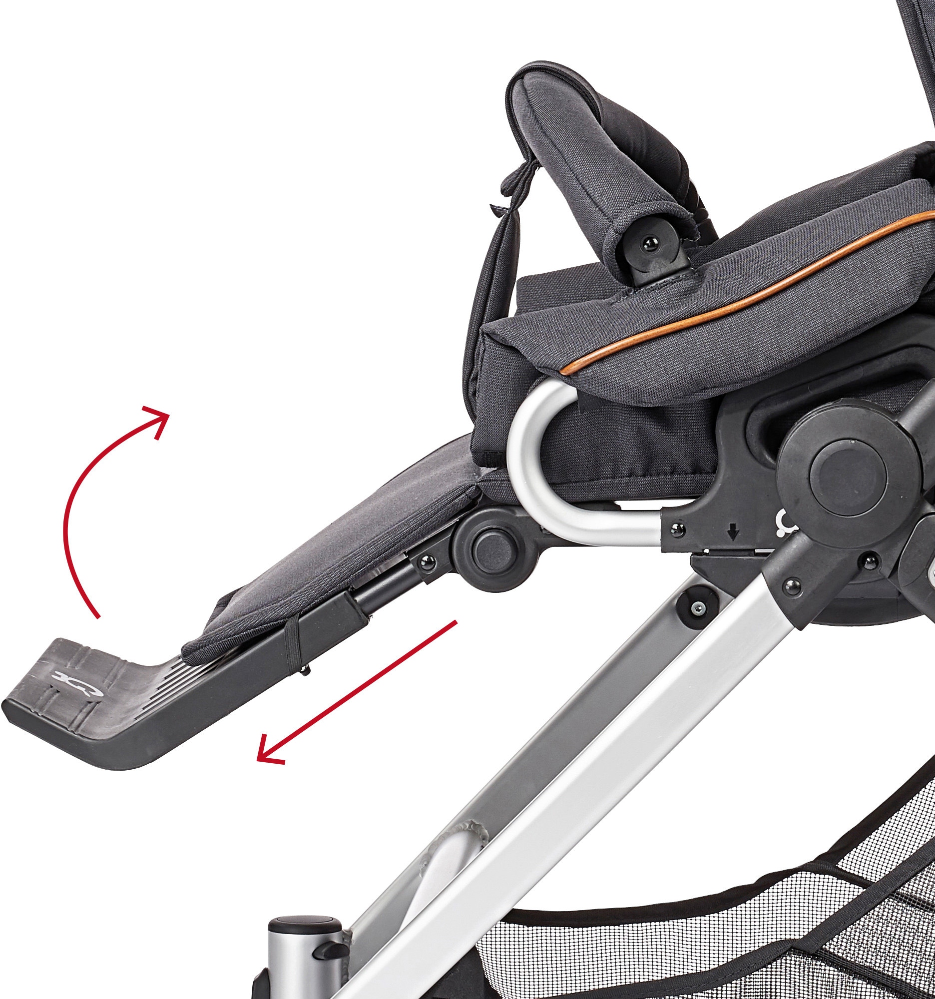 Gesslein Kombi-Kinderwagen »F4 Air+, schwarz/tabak, hellgrau meliert/Stern grau/mintgrün meliert«, mit Tragetasche C2 Compact; Design & Handarbeit aus Deutschland
