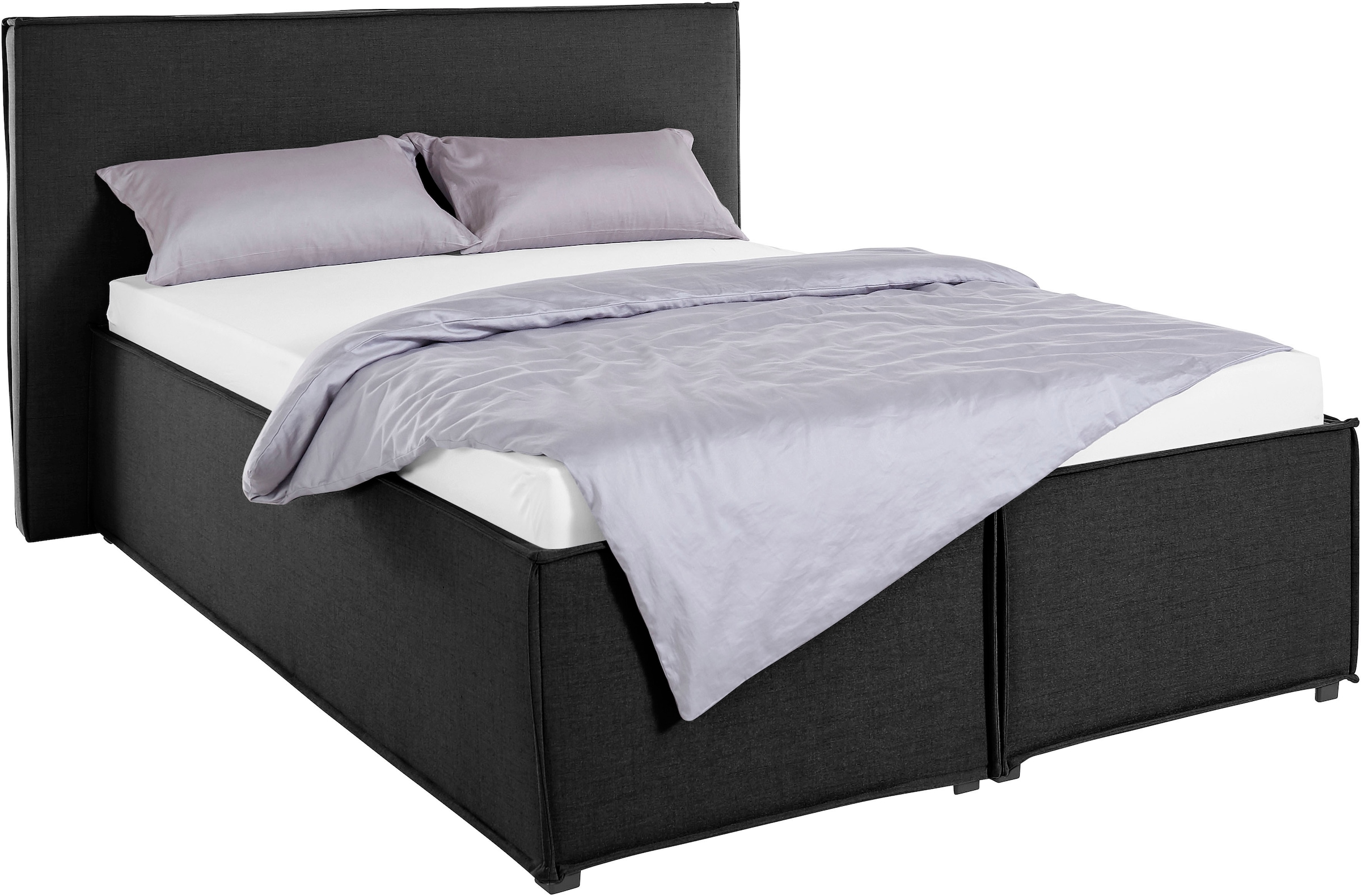 LeGer Home Isaline Upholstered Bed Anthracite 173x213cm