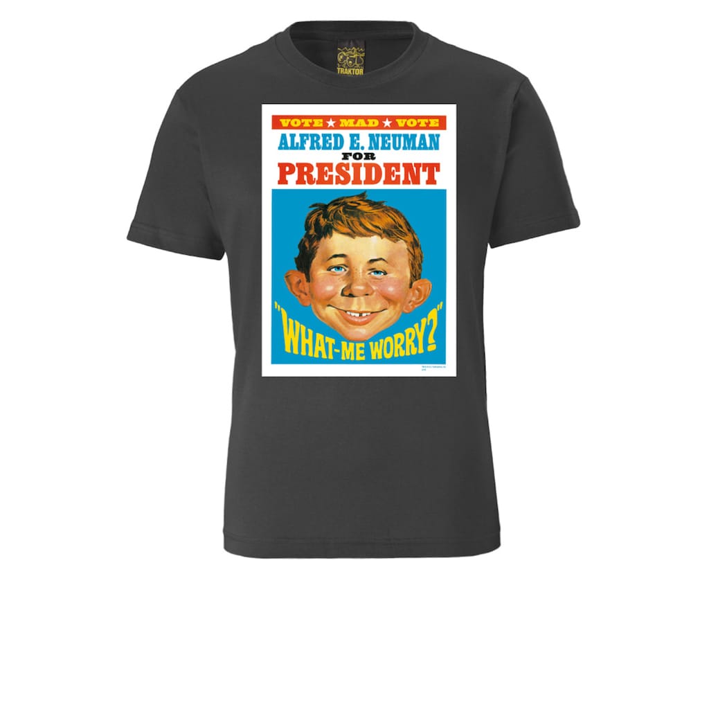 LOGOSHIRT T-Shirt »Mad - For President«, mit Alfred E. Neuman-Motiv