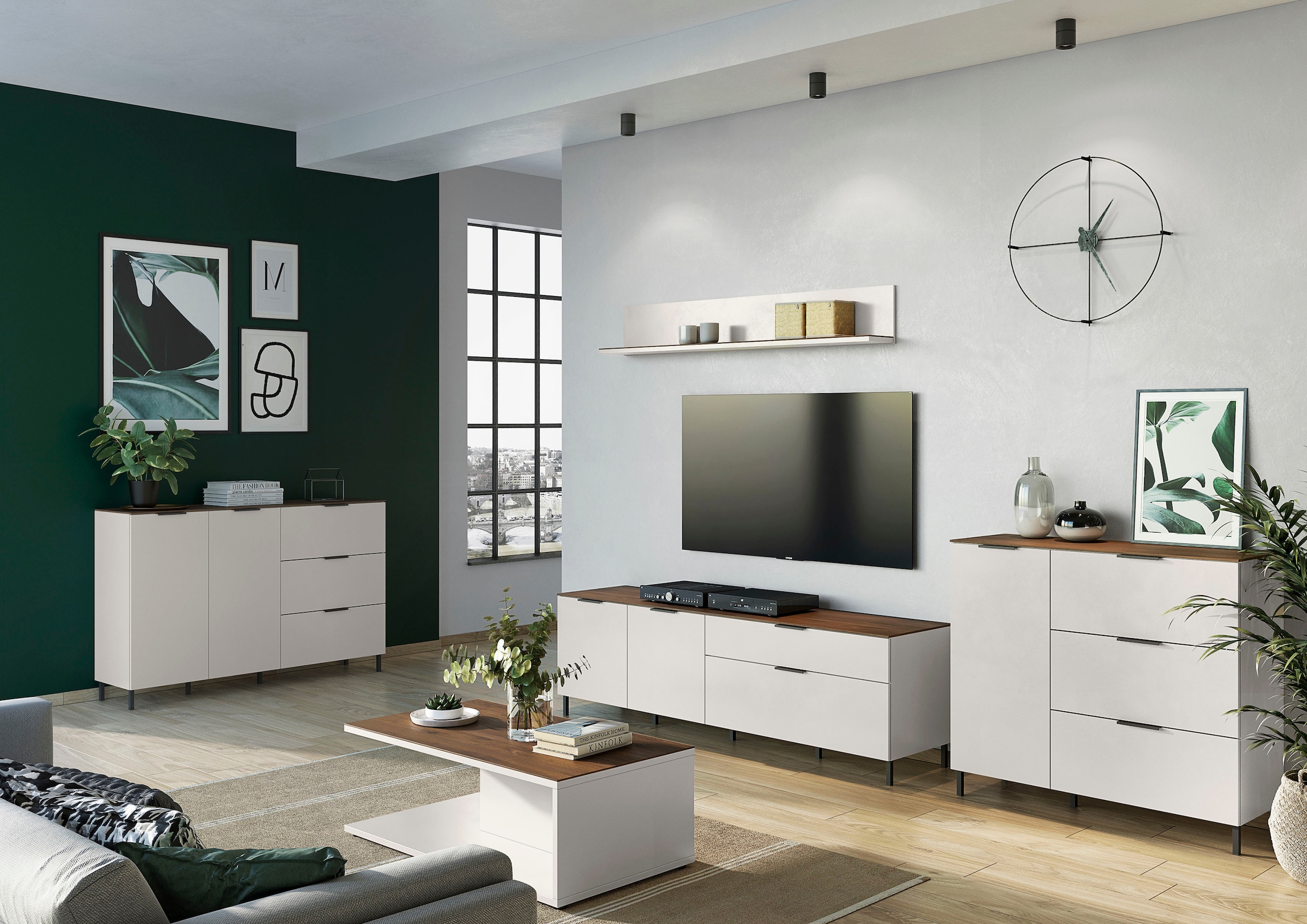 GERMANIA Sideboard "California", Breite 151 cm, mit filigraner Deckplatte günstig online kaufen