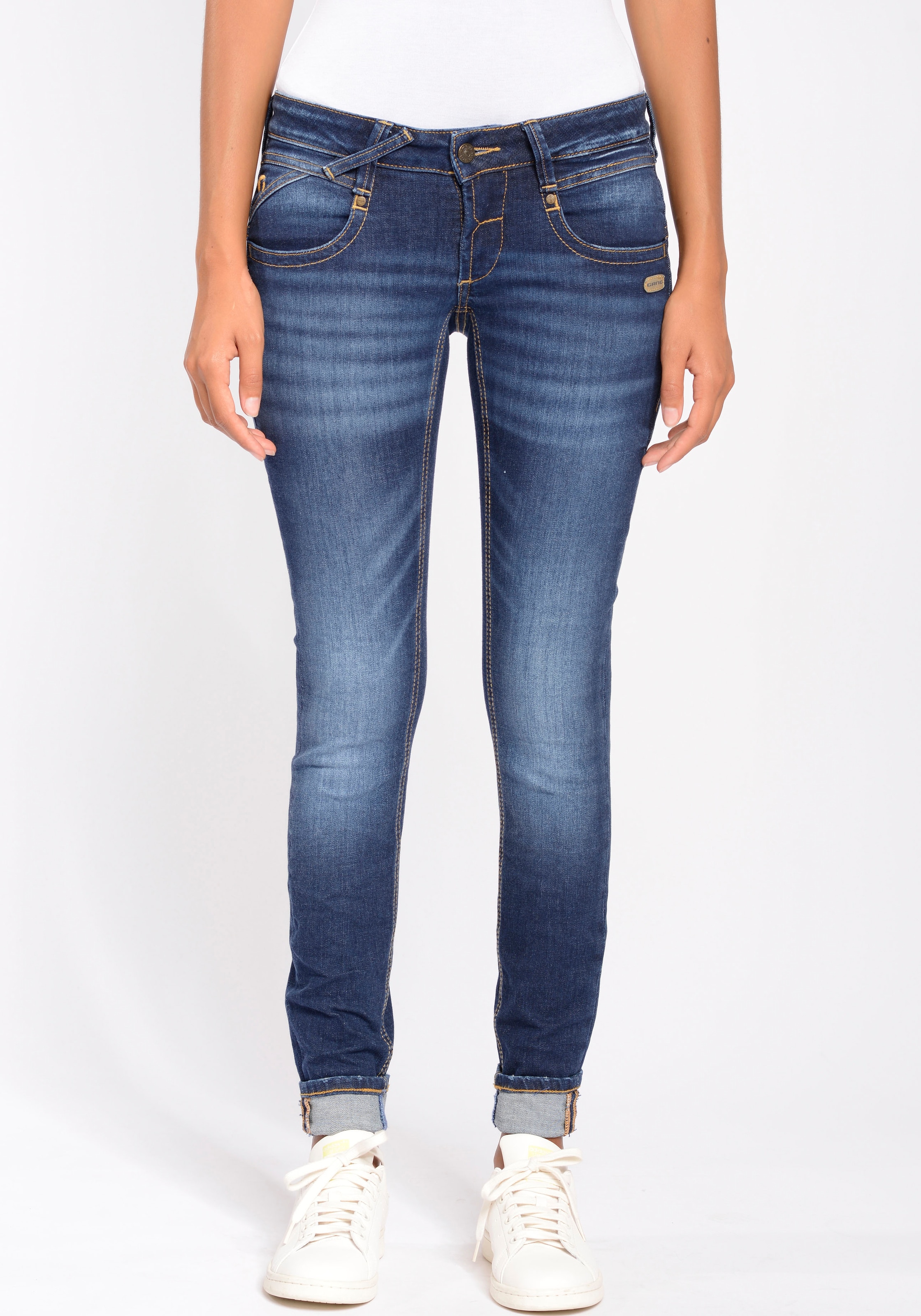 Skinny-fit-Jeans | niedriger mit bestellen Leibhöhe GANG »94NENA«, BAUR für