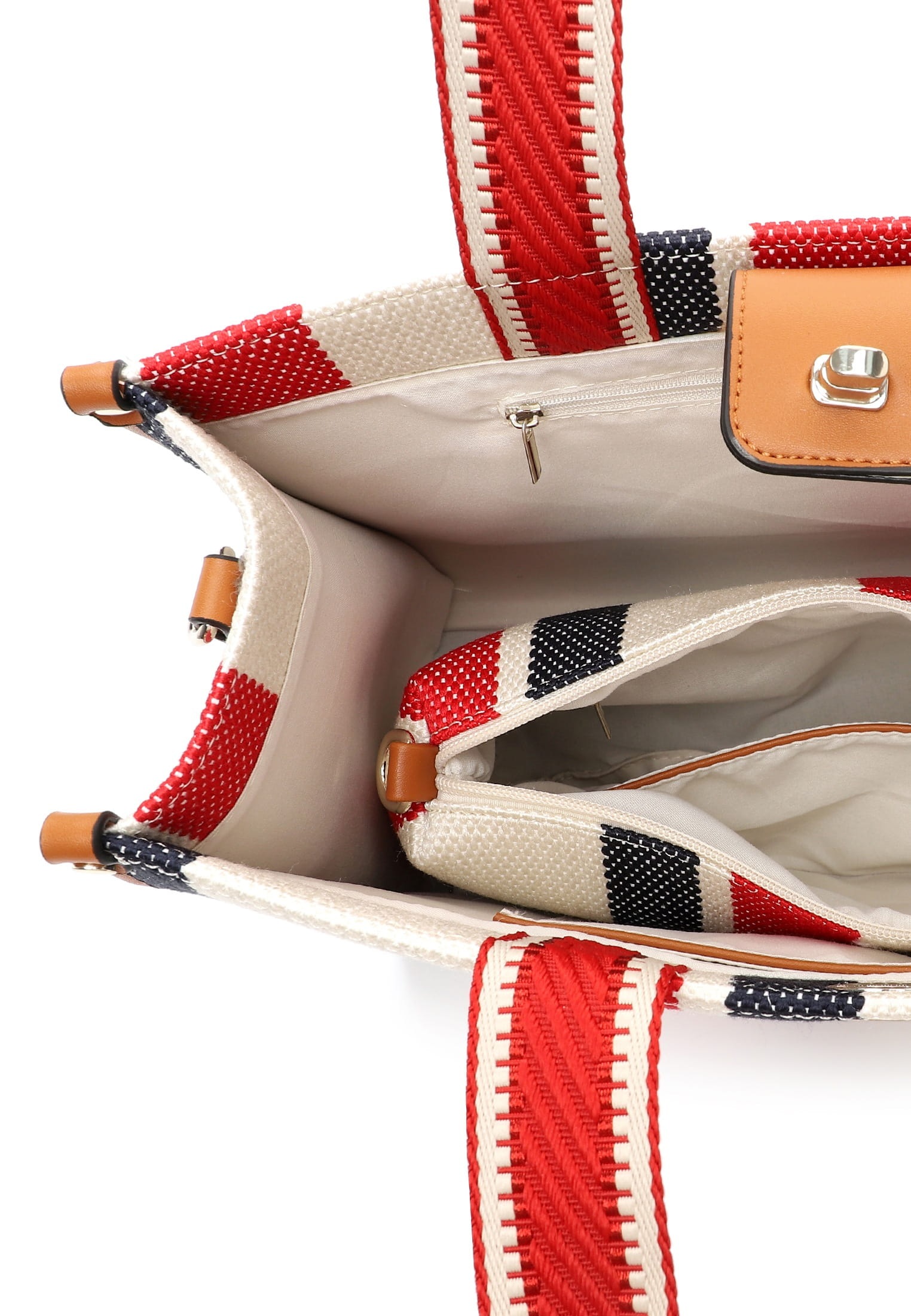 Shopper EMILY & NOAH "Shopper E&N Jasmin", Damen, Gr. B/H/T: 36cm x 27cm x 14cm 0, rot (rot 600), Polyester, Taschen Shopper 3