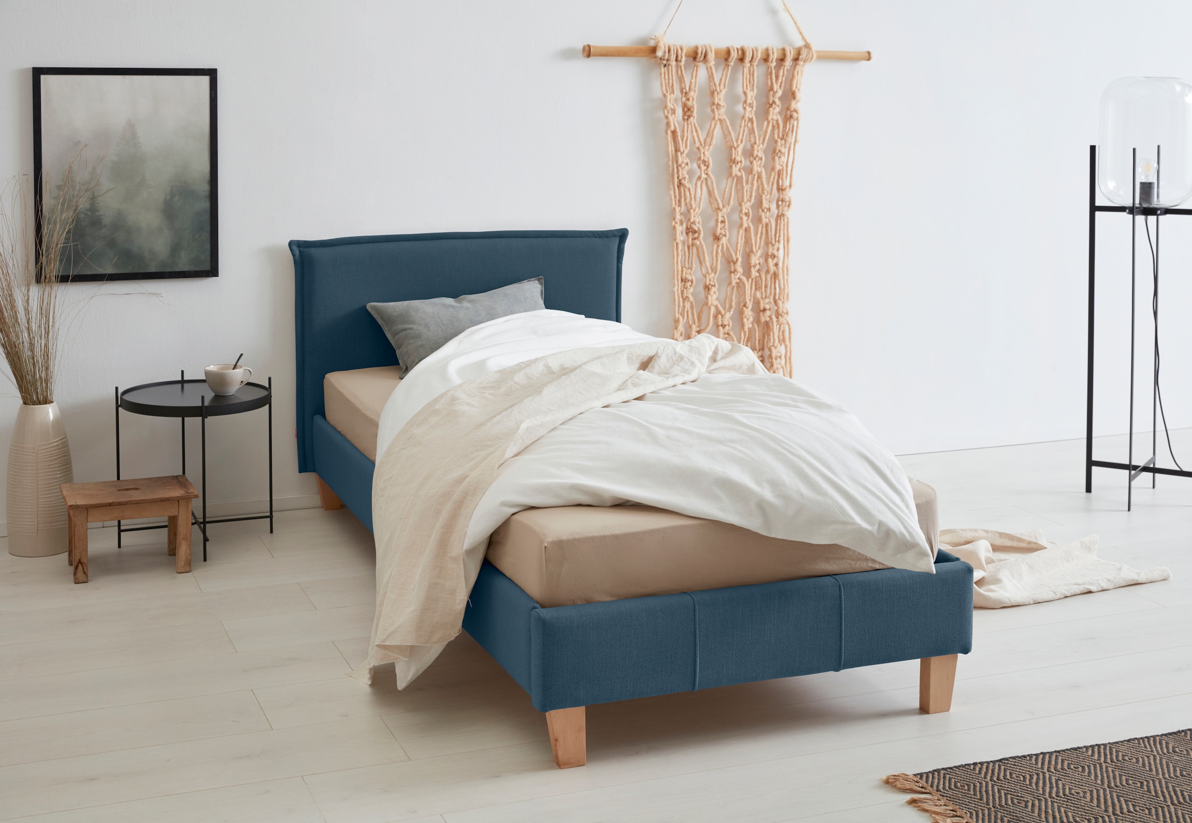 OTTO products "Heddi" in 5 Breiten: von 90cm-200cm, Biese am Kopfteil, Strukturstoff