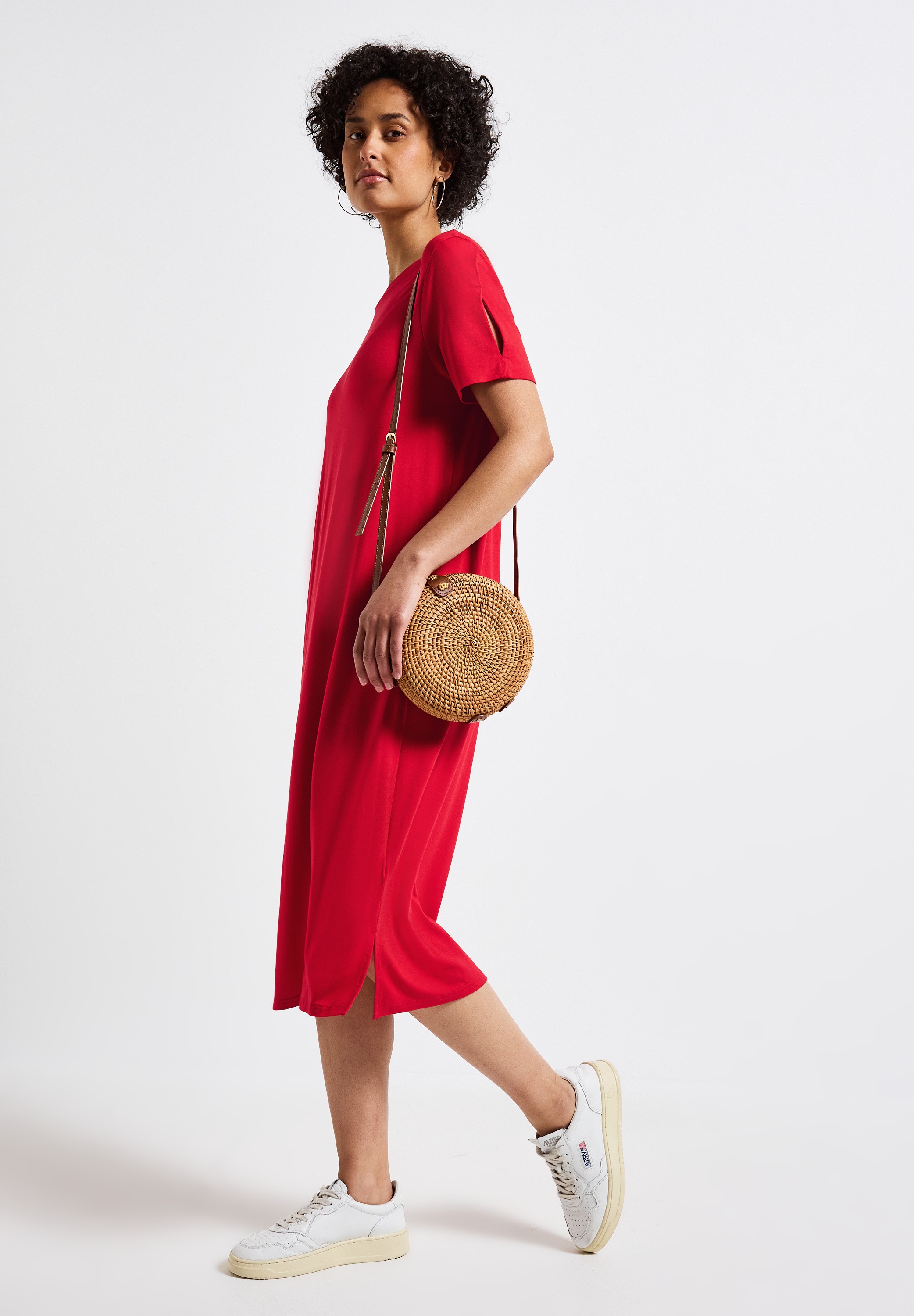 STREET ONE Shirtkleid, Sommerkleid mit Schlitzdetail günstig online kaufen