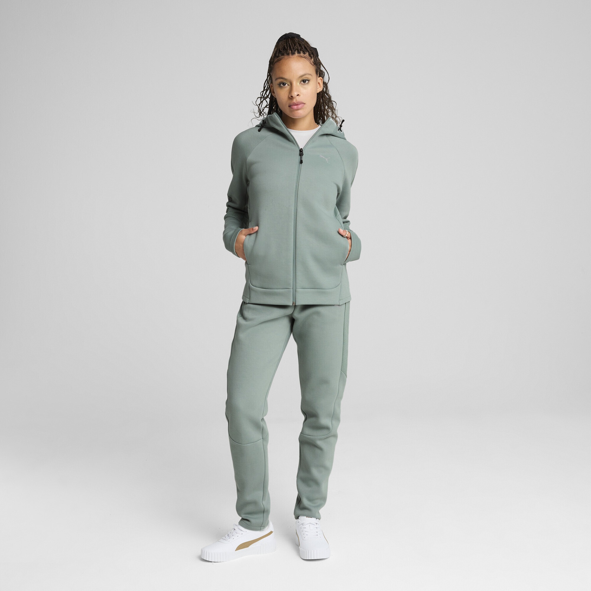 PUMA Sweatjacke »evoStripe Kapuzenjacke Damen«