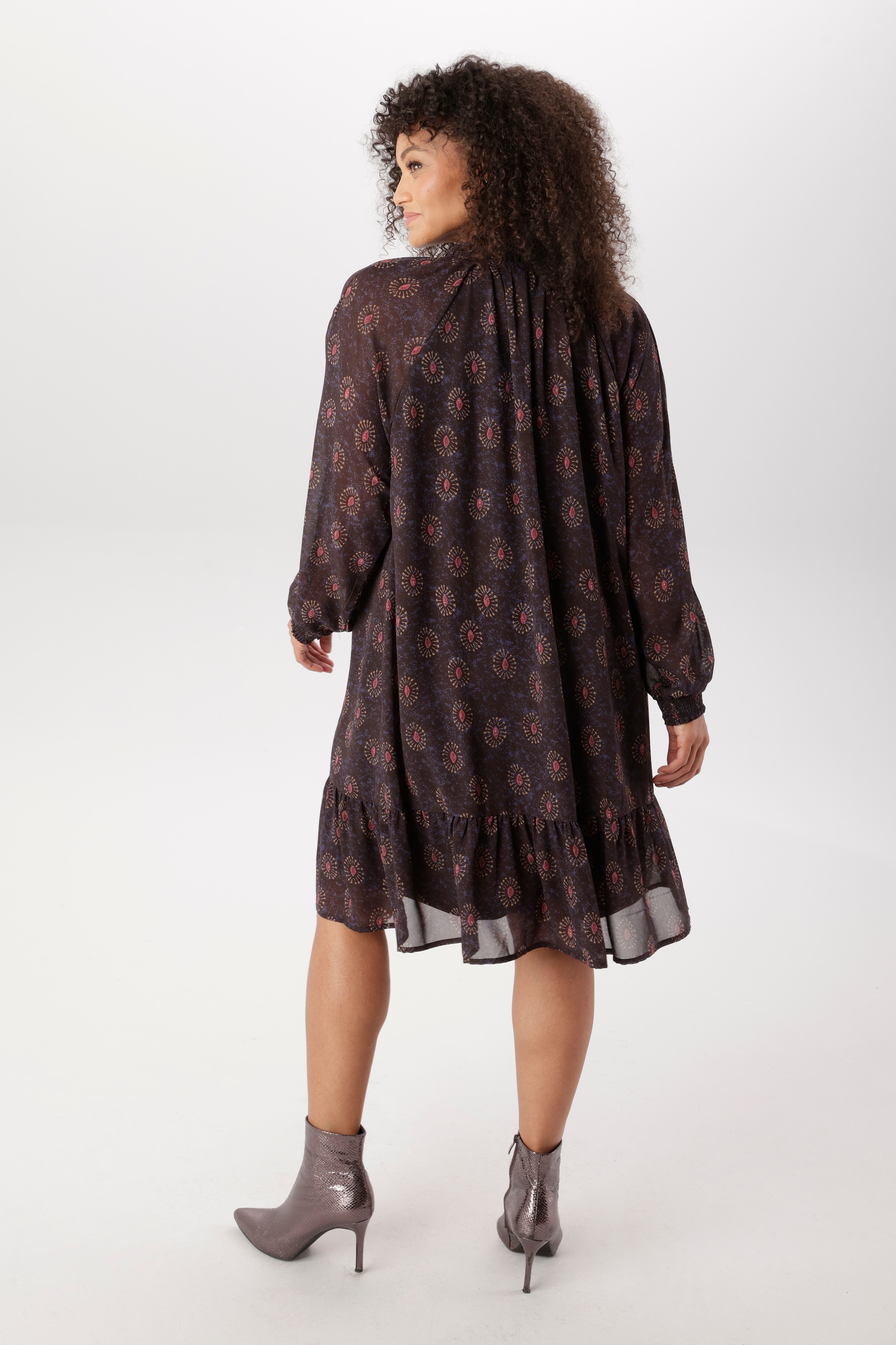Aniston PLUS Chiffonkleid mit Volant am Saum - NEUE KOLLEKTION