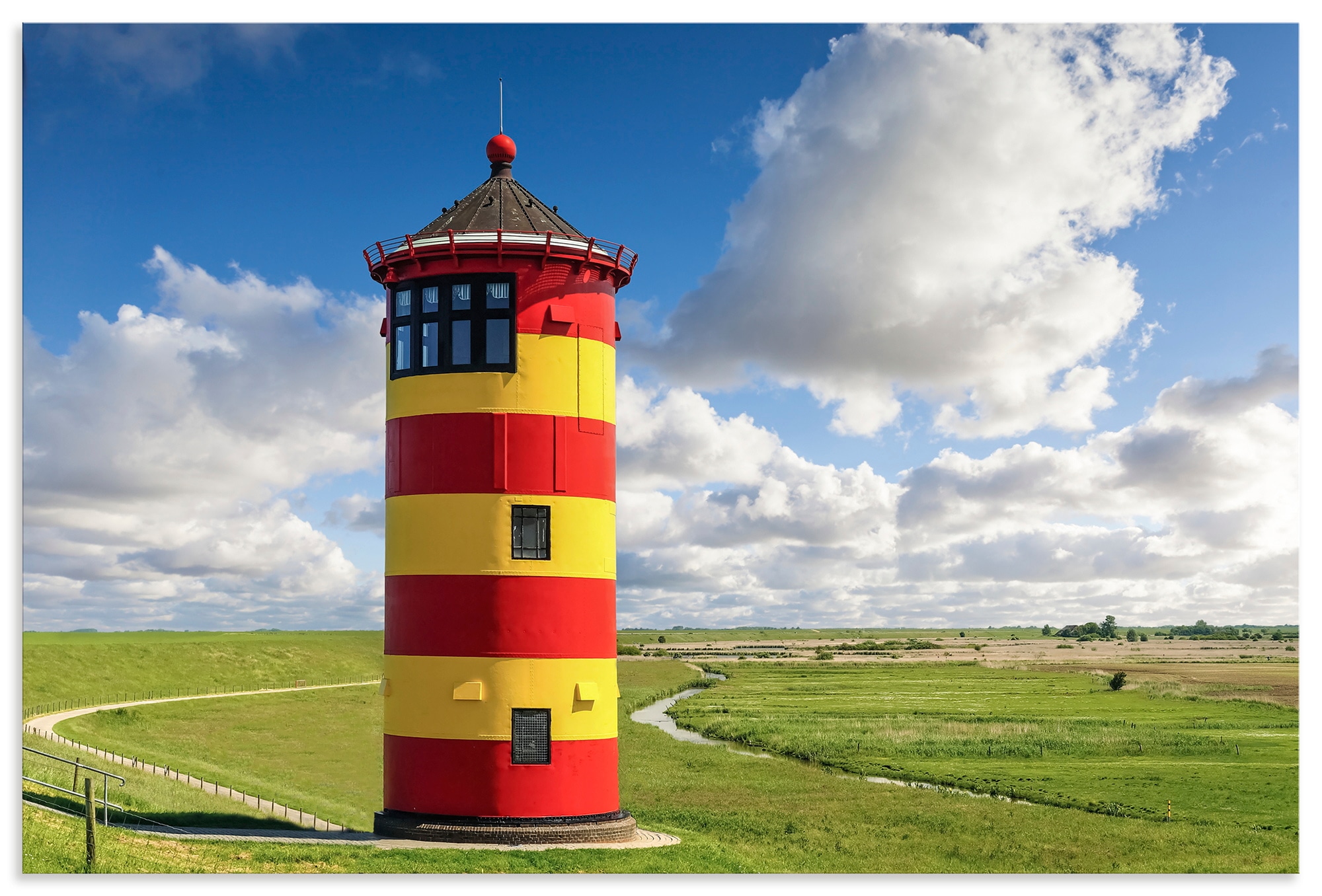 Artland Wandbild "Pilsumer Leuchtturm in Ostfriesland" 1 Stk. tlg. als Alubild, Leinwandbild, Poster, Wandaufkleber in verschied. Größen
