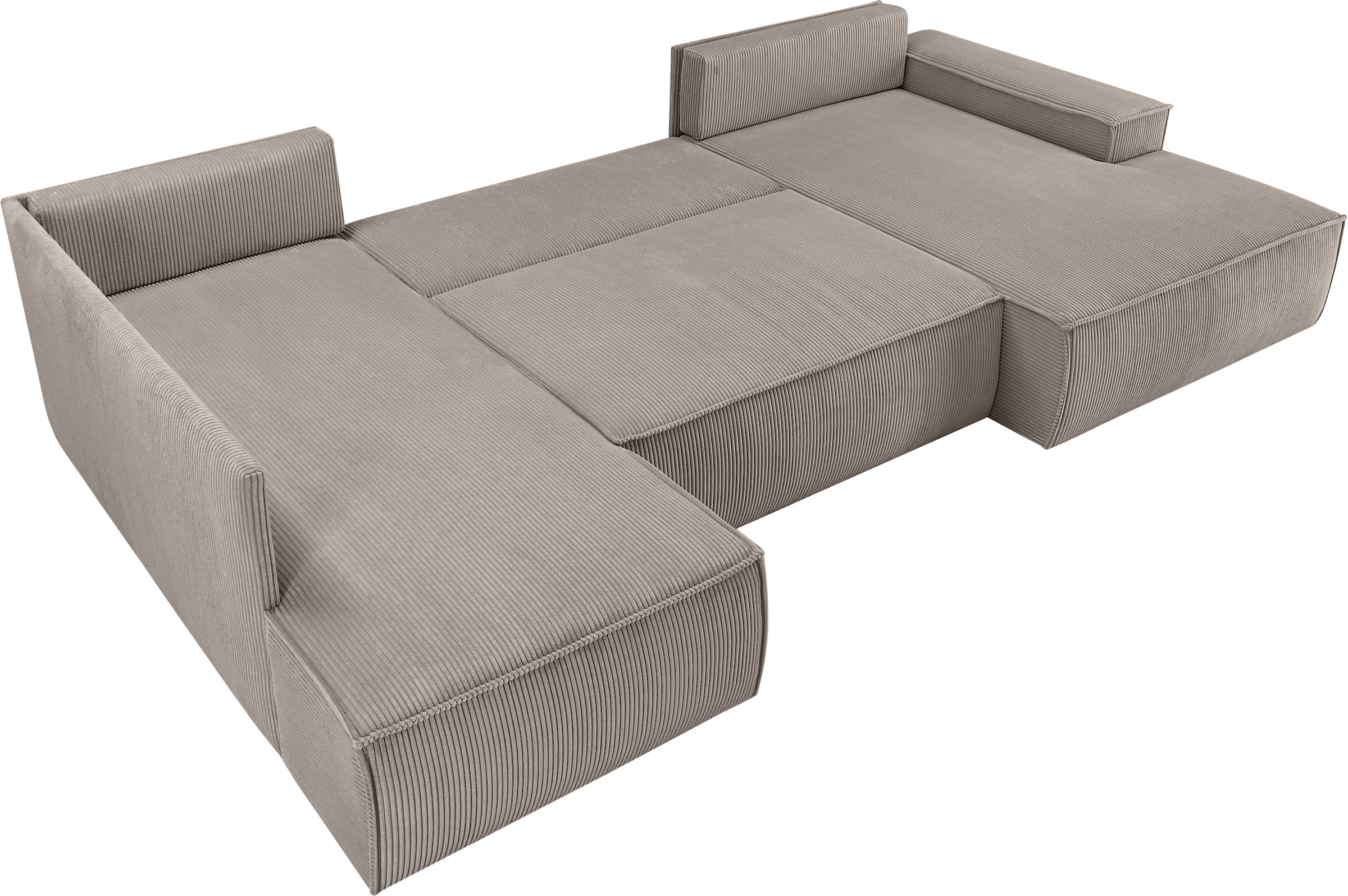 Home affaire Wohnlandschaft »SHERWOOD 329 cm, U-Form, Schlafsofa,«