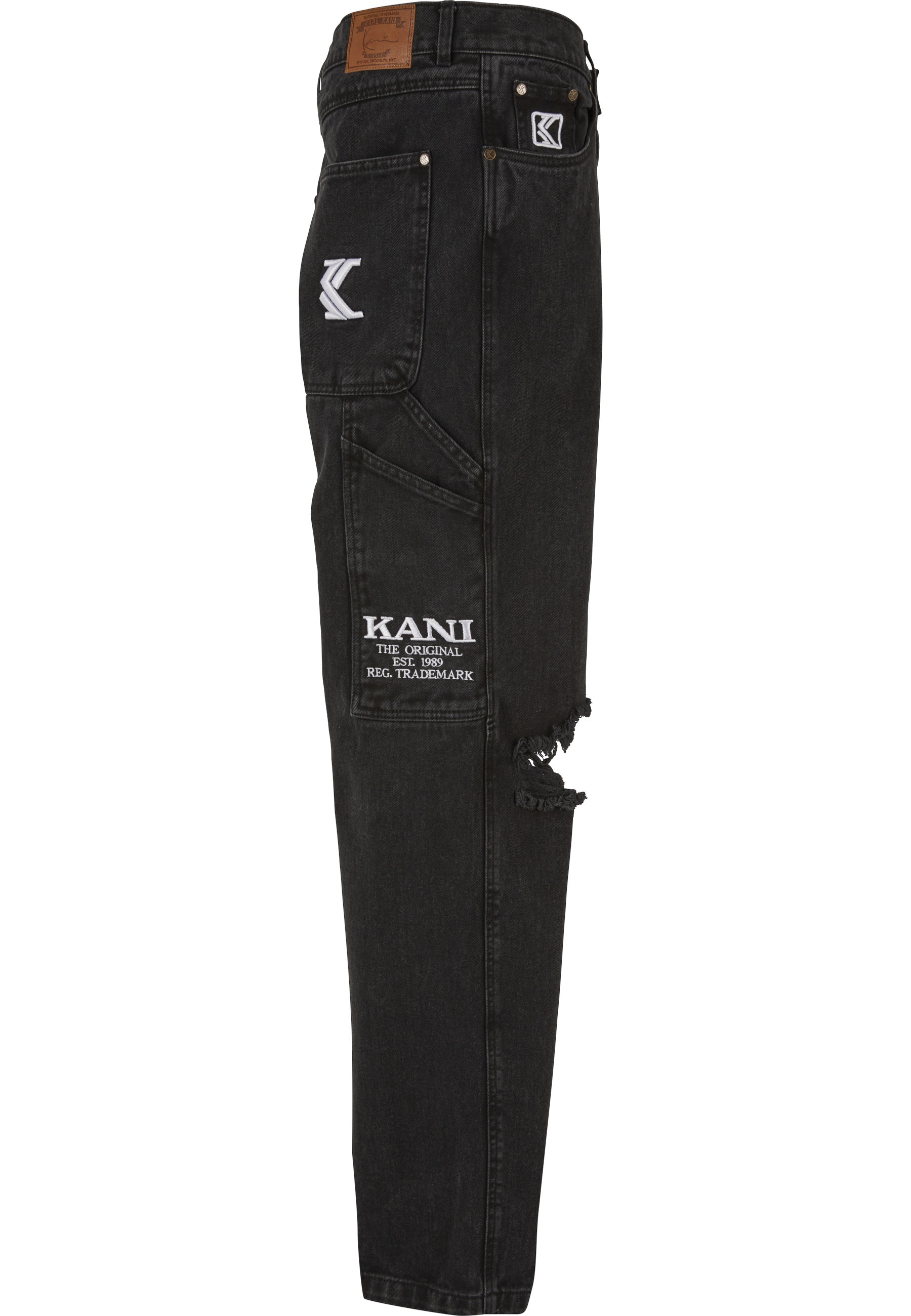 Karl Kani Bequeme Jeans »Karl Kani Herren KK Retro Baggy Workwear Knee Cut Denim« 1 Stk.