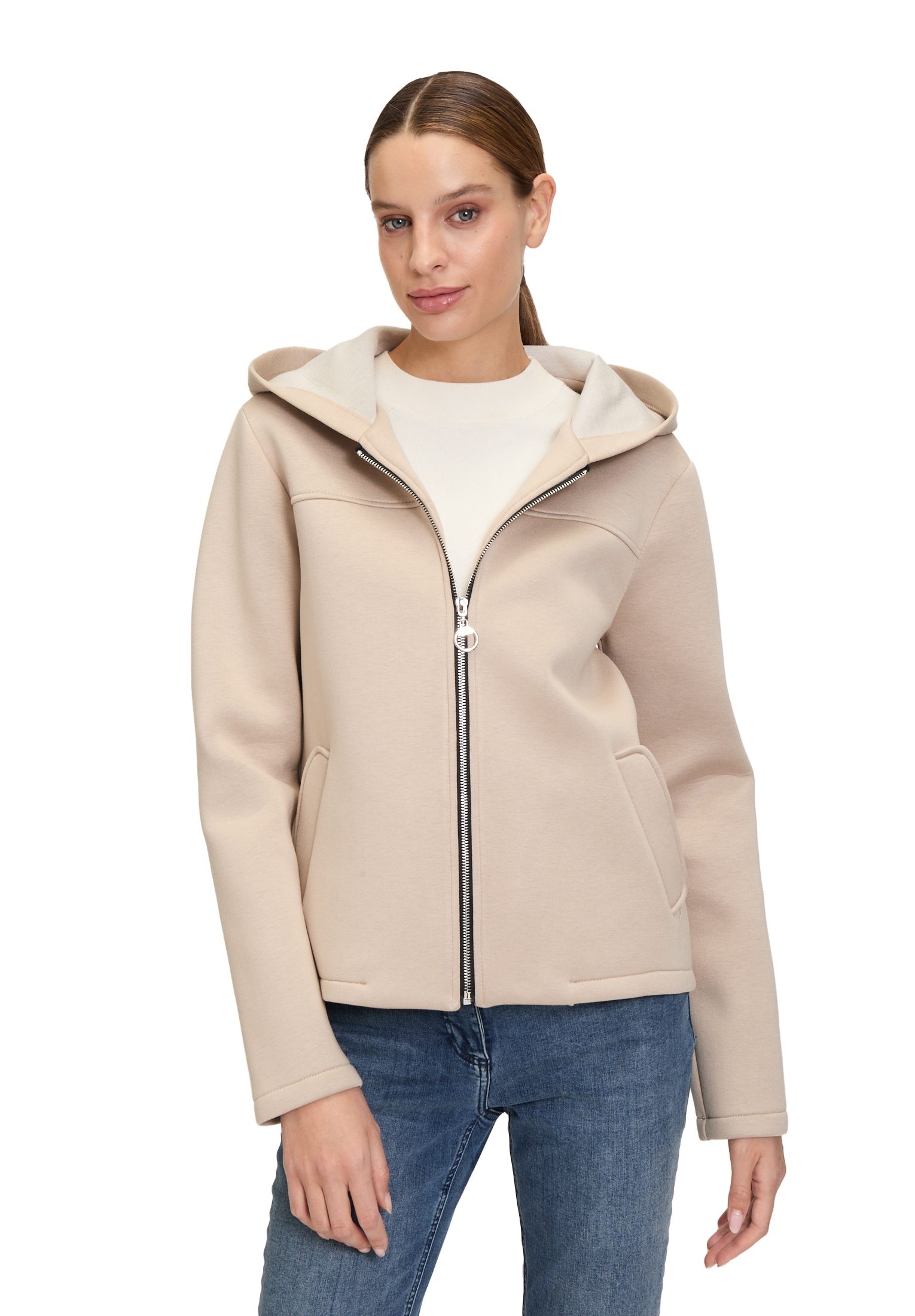 Amber & June Outdoorjacke "Amber & June Damen Übergangsjacke mit Kapuze", m günstig online kaufen